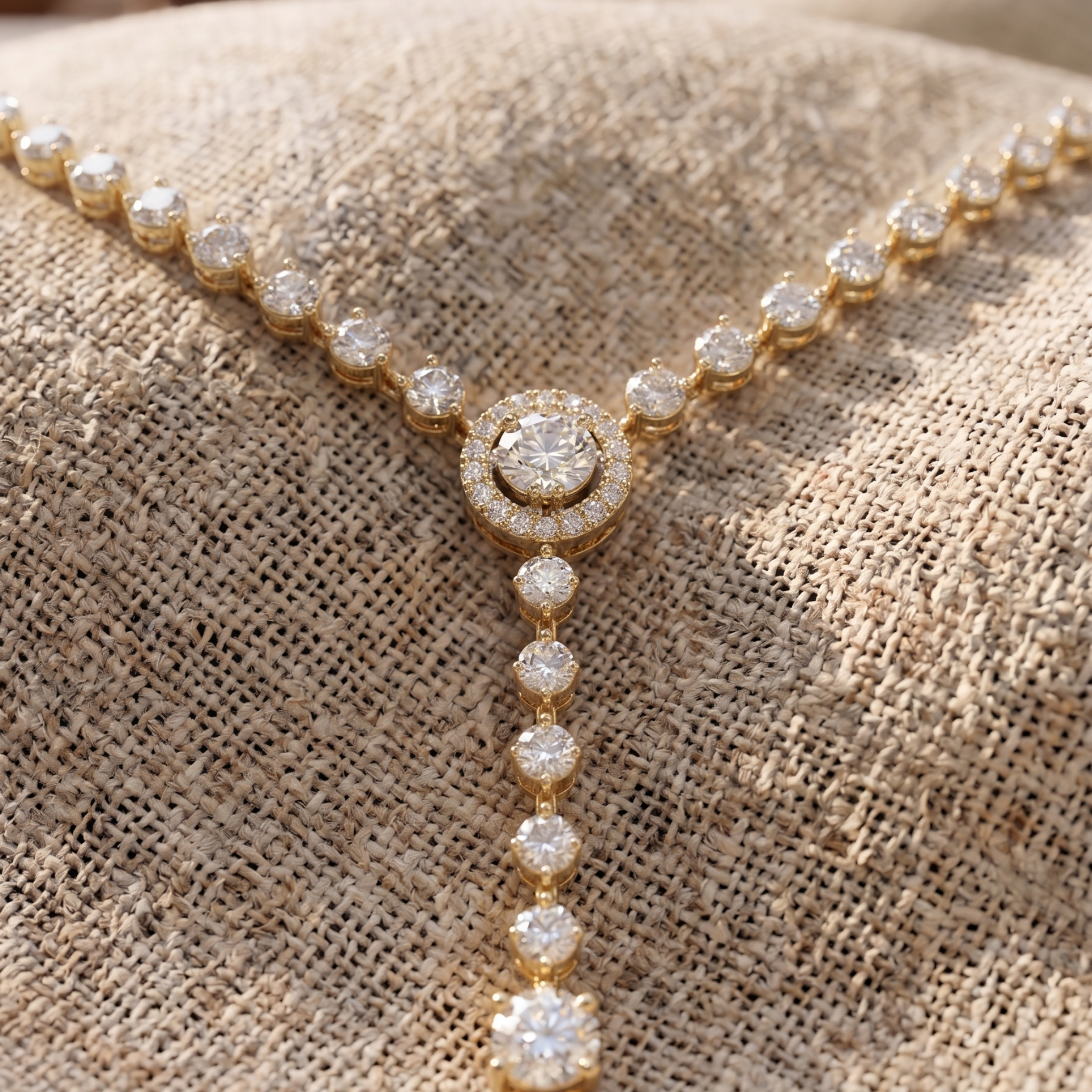Celeste Drop 2.55 CTW Diamond Y Necklace in 9K, 14K & 18K Gold