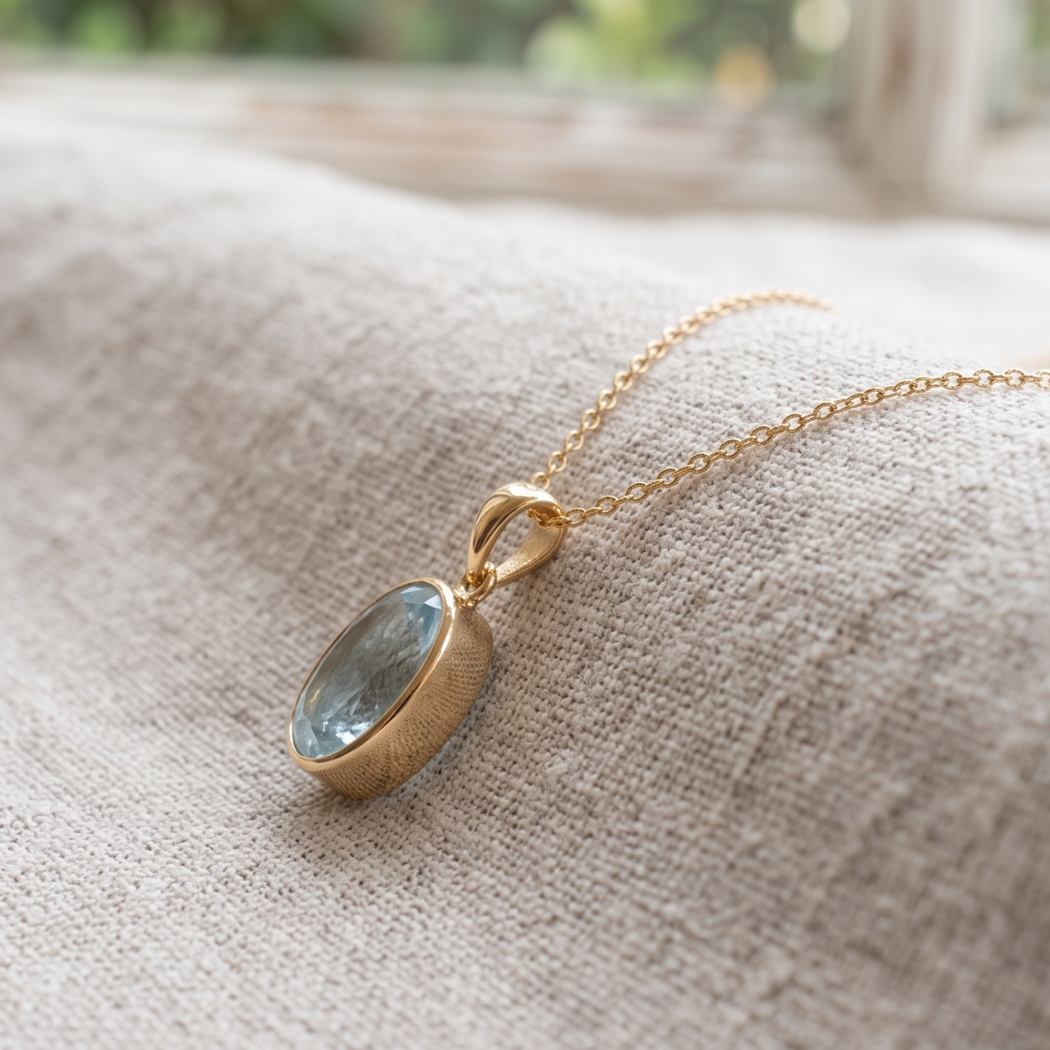Aurelia 3.47 CT oval solitaire pendant necklace by Kiashaa Jewellery featuring a 12 × 8 mm oval center stone.