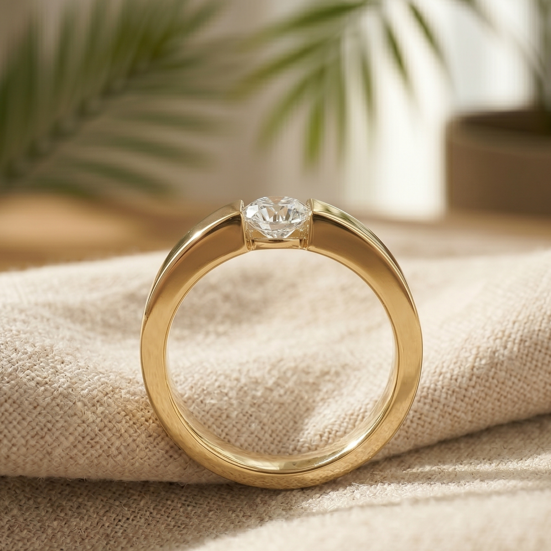 Aurelius 1 CT Round Diamond Men’s Ring in 9K, 14K & 18K Gold