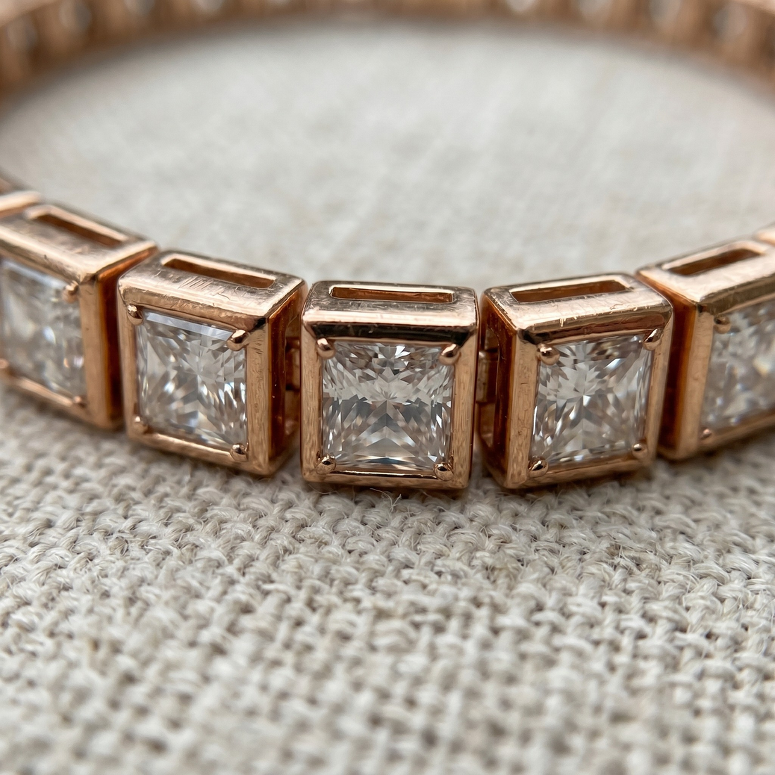 11.20 CTW Princess-Cut Diamond Tennis Bracelet for Men