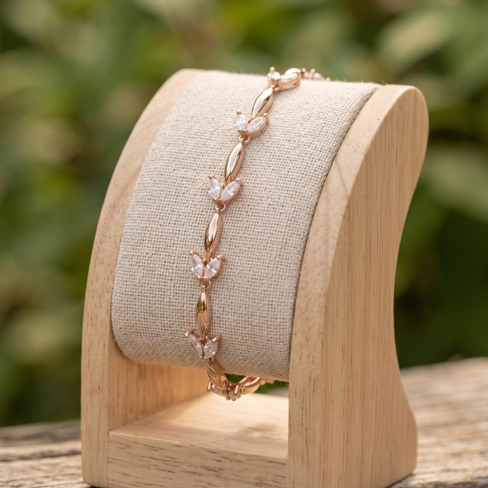 1.12 CTW Marquise Lab-Grown Diamond Leaf Bracelet