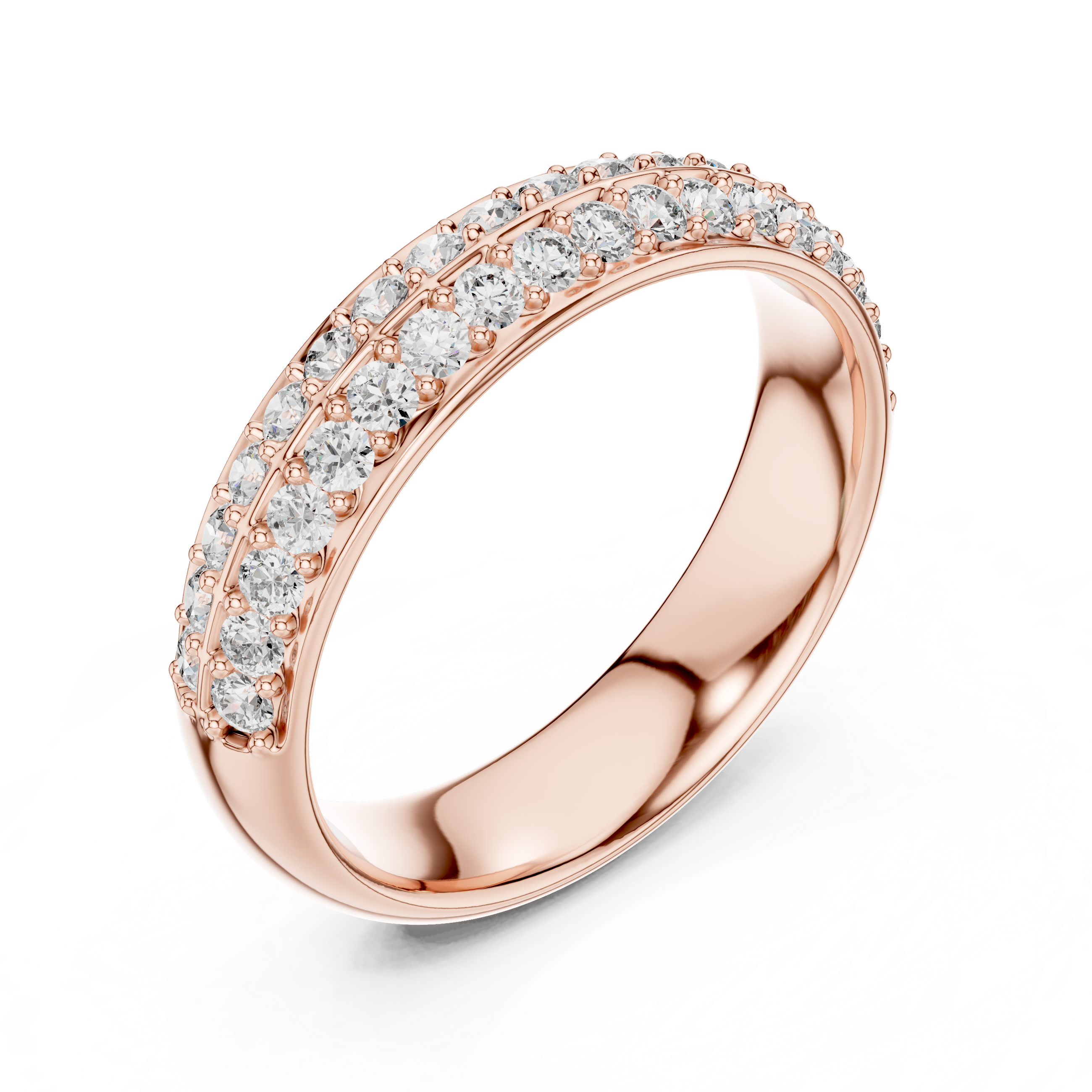 IGI Certified Lab-Grown Diamond Eternity Band | 14K & 18K Rose Gold | Kiashaa Jewellery