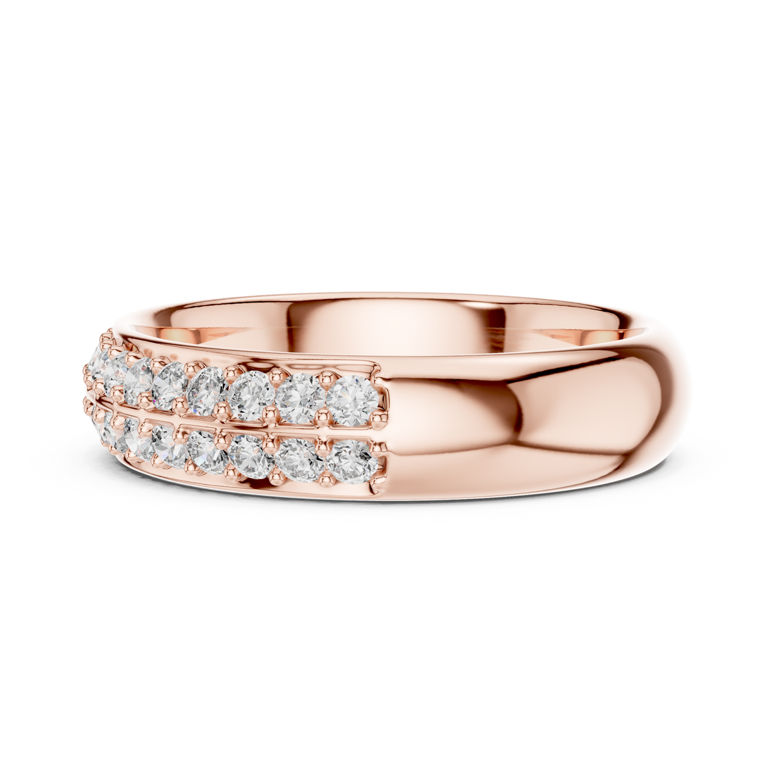 IGI Certified Lab-Grown Diamond Eternity Band | 14K & 18K Rose Gold | Kiashaa Jewellery
