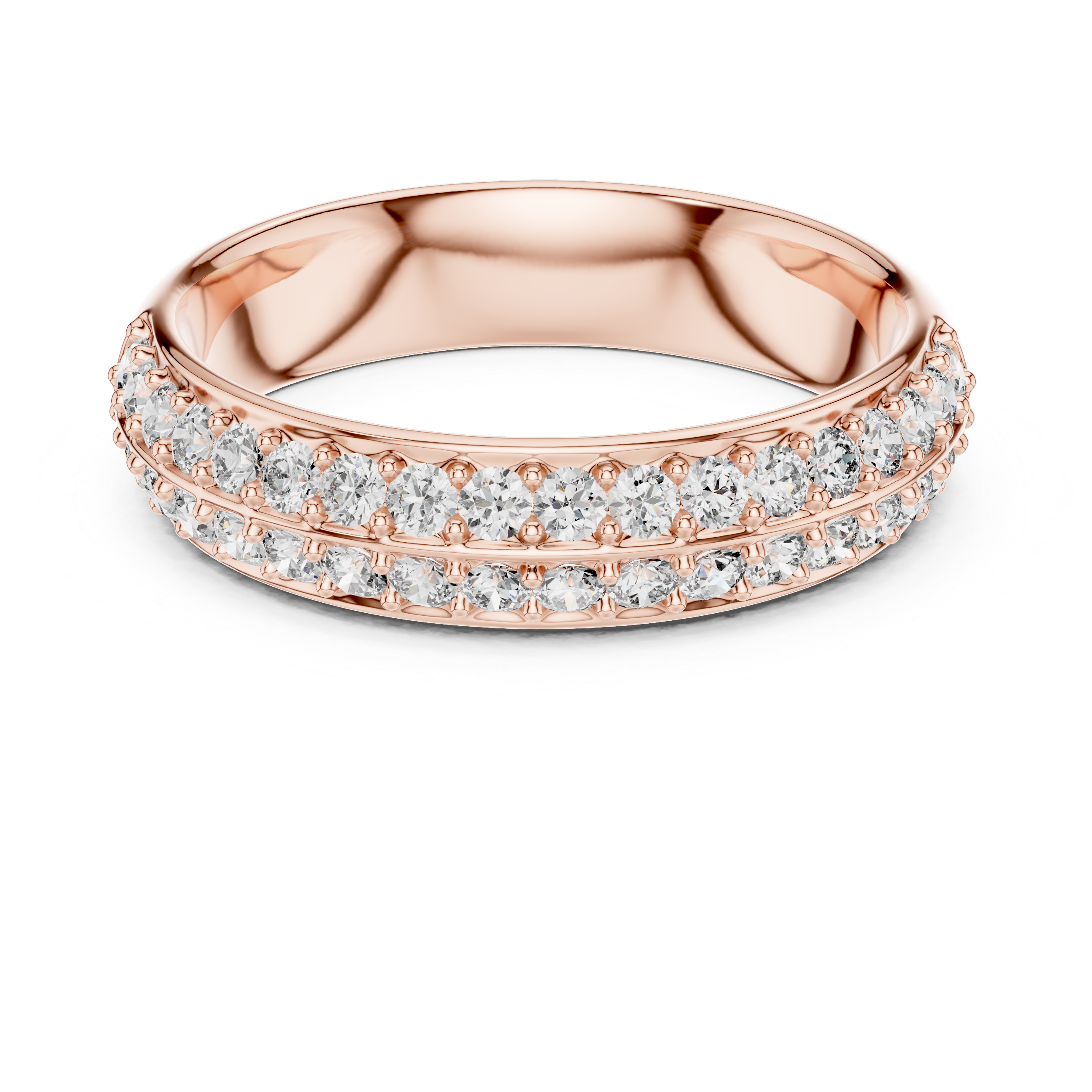 IGI Certified Lab-Grown Diamond Eternity Band | 14K & 18K Rose Gold | Kiashaa Jewellery