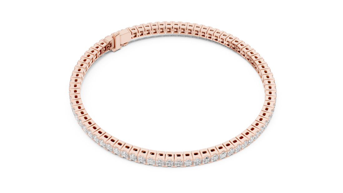 Classic Lab-Grown Diamond Tennis Bracelet in 14K/18K Gold – Kiashaa Jewellery