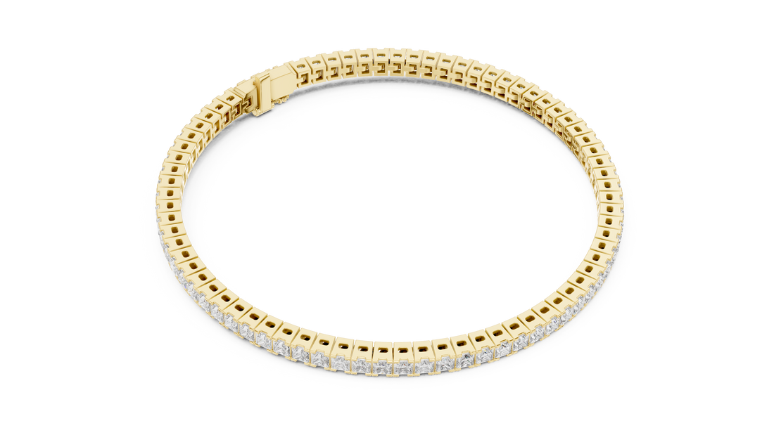 Classic Lab-Grown Diamond Tennis Bracelet in 14K/18K Gold – Kiashaa Jewellery