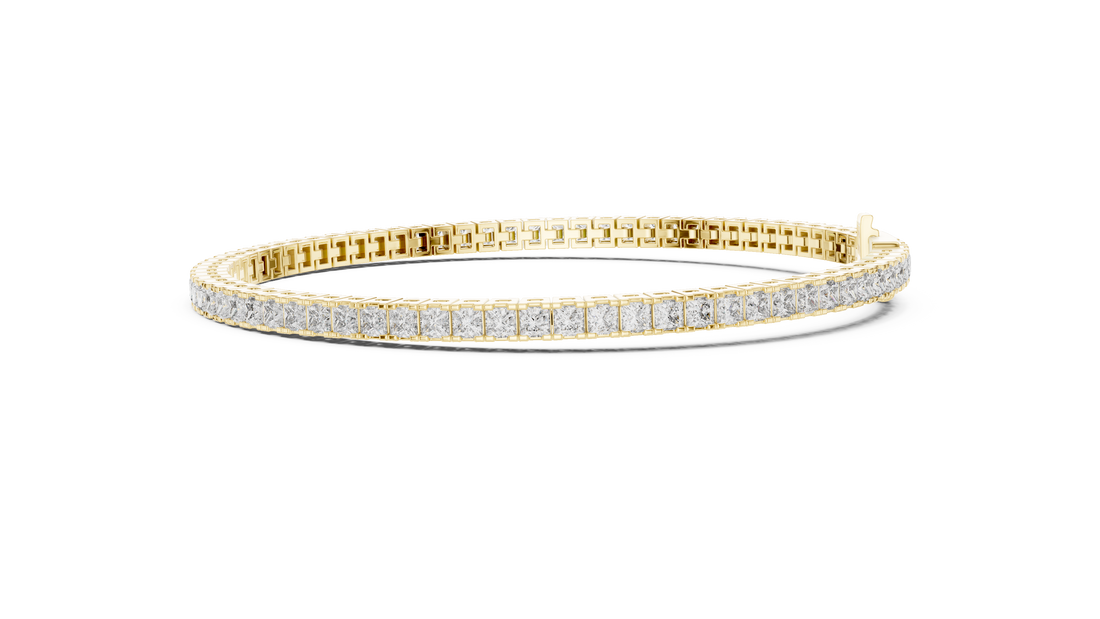 Classic Lab-Grown Diamond Tennis Bracelet in 14K/18K Gold – Kiashaa Jewellery