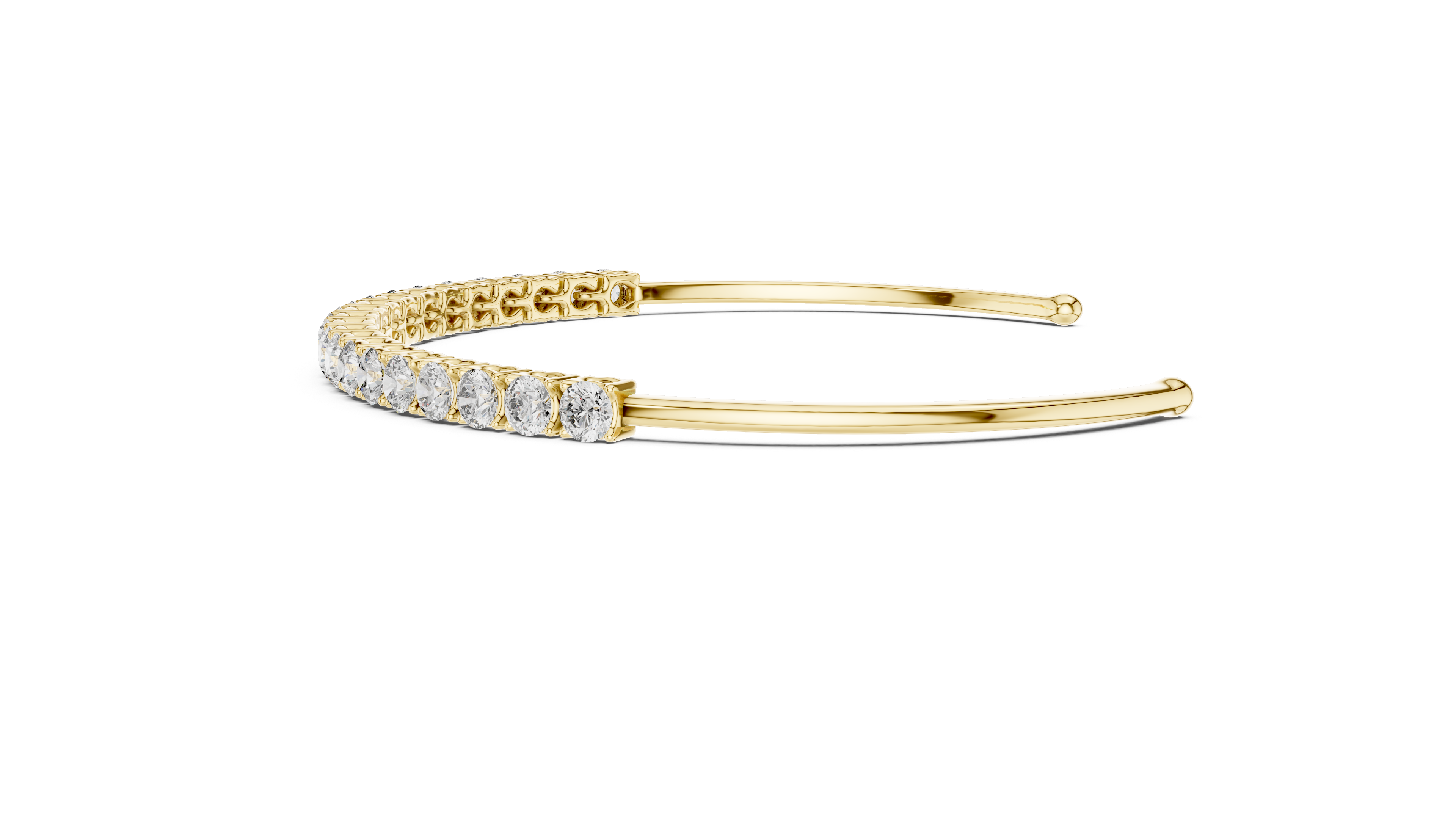 Minimalist Diamond Cuff Bracelet | 14K & 18K Gold | IGI Certified