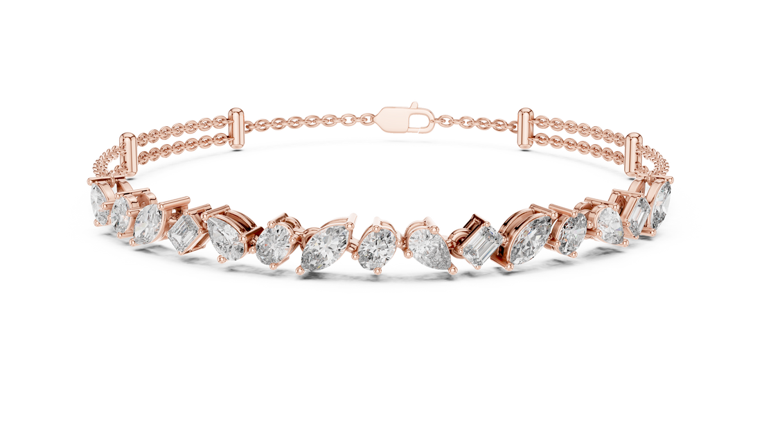 Contemporary Diamond Chain Bracelet | 14K & 18K Gold | IGI Certified Lab-Grown Diamonds