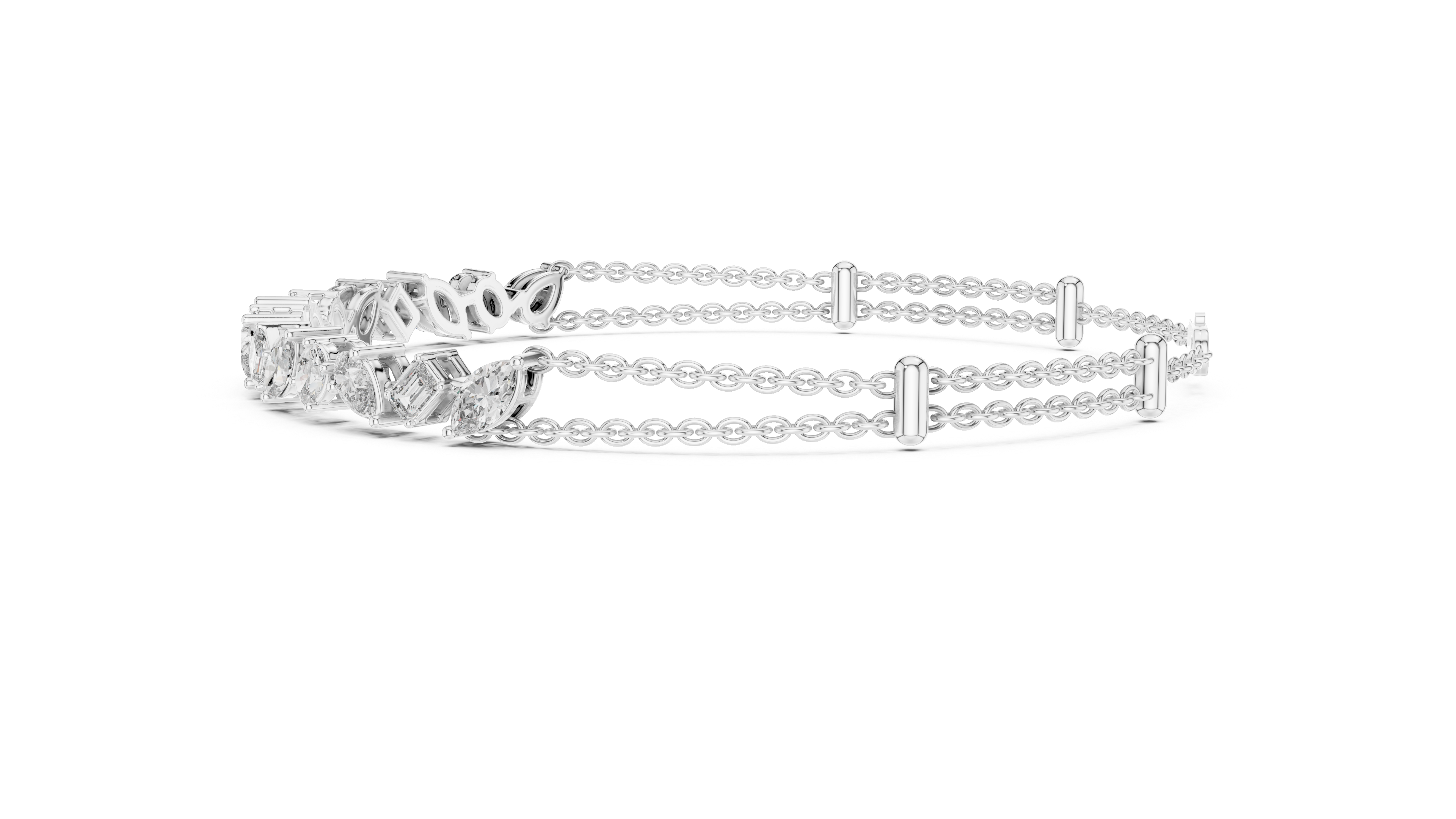 Contemporary Diamond Chain Bracelet | 14K & 18K Gold | IGI Certified Lab-Grown Diamonds