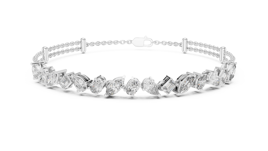 Contemporary Diamond Chain Bracelet | 14K & 18K Gold | IGI Certified Lab-Grown Diamonds