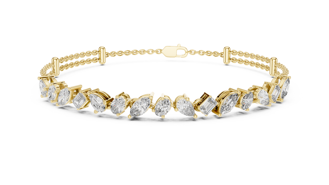 Contemporary Diamond Chain Bracelet | 14K & 18K Gold | IGI Certified Lab-Grown Diamonds