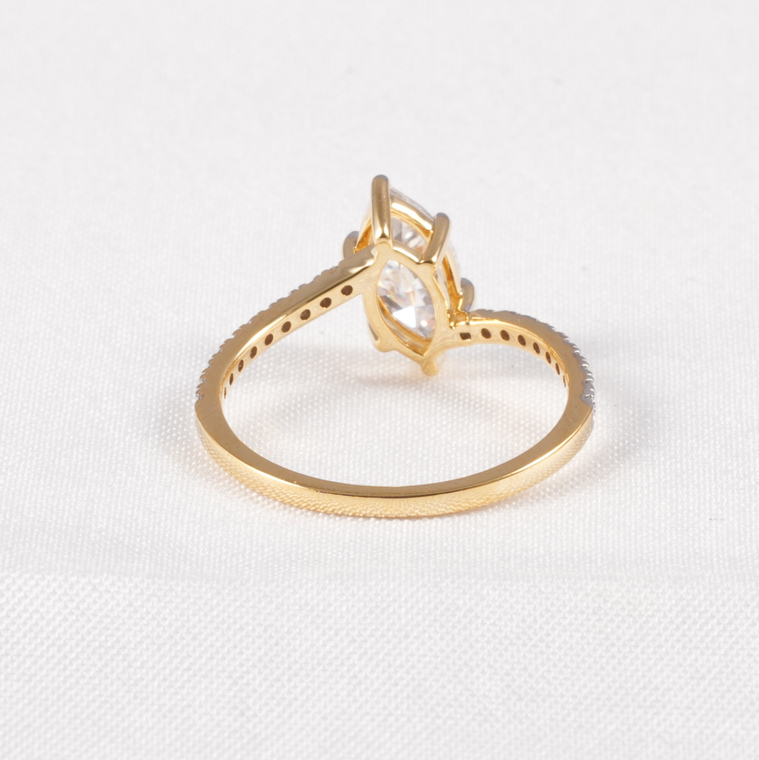 Marquise Diamond Pavé Engagement Ring in 9K, 14K & 18K Gold