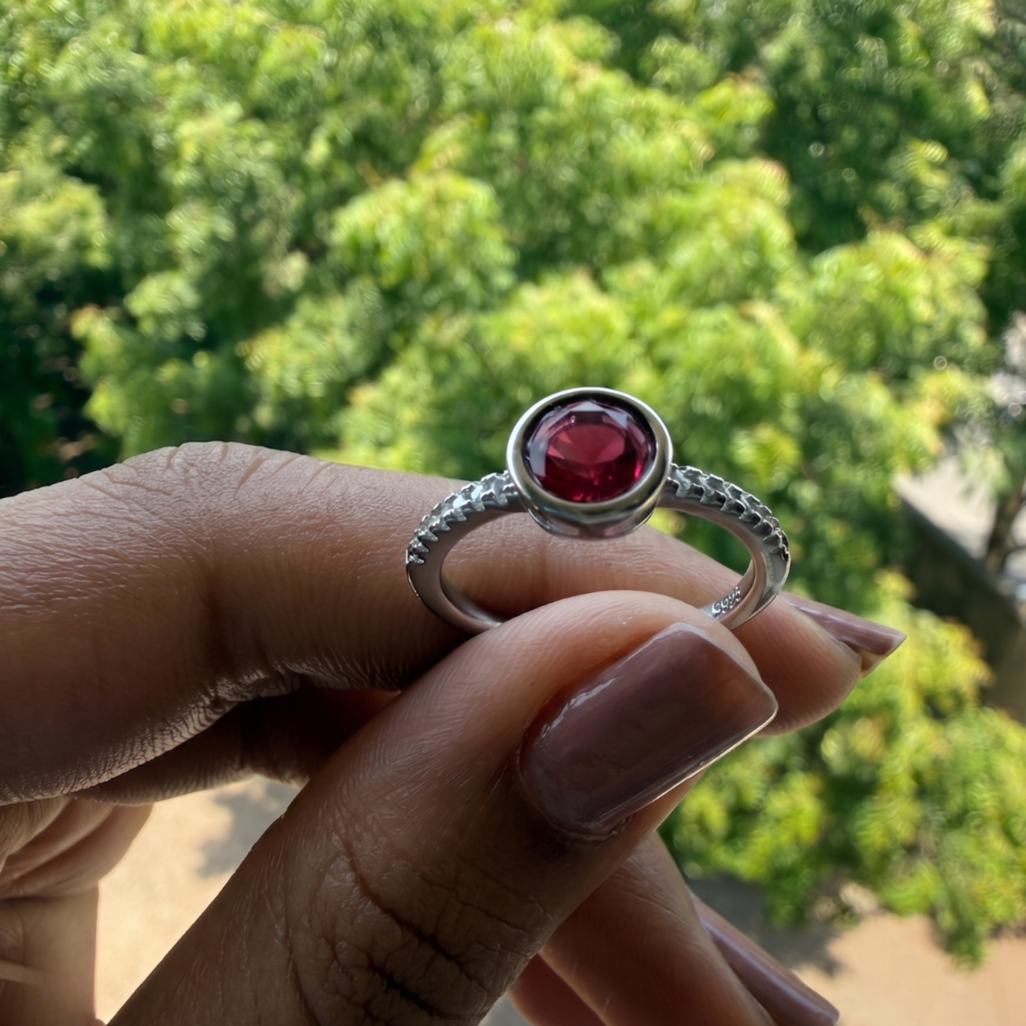 Handcrafted gemstone ring available in 9K, 14K and 18K gold.