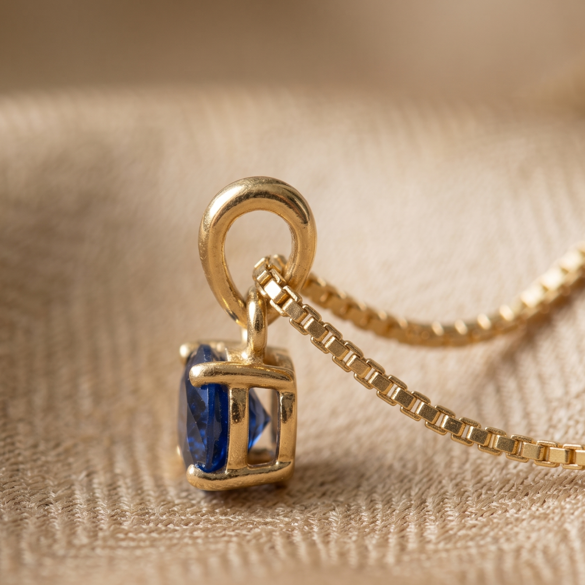 Celestial Blue 0.84 CT Round Solitaire Pendant Necklace in 9K, 14K & 18K Gold