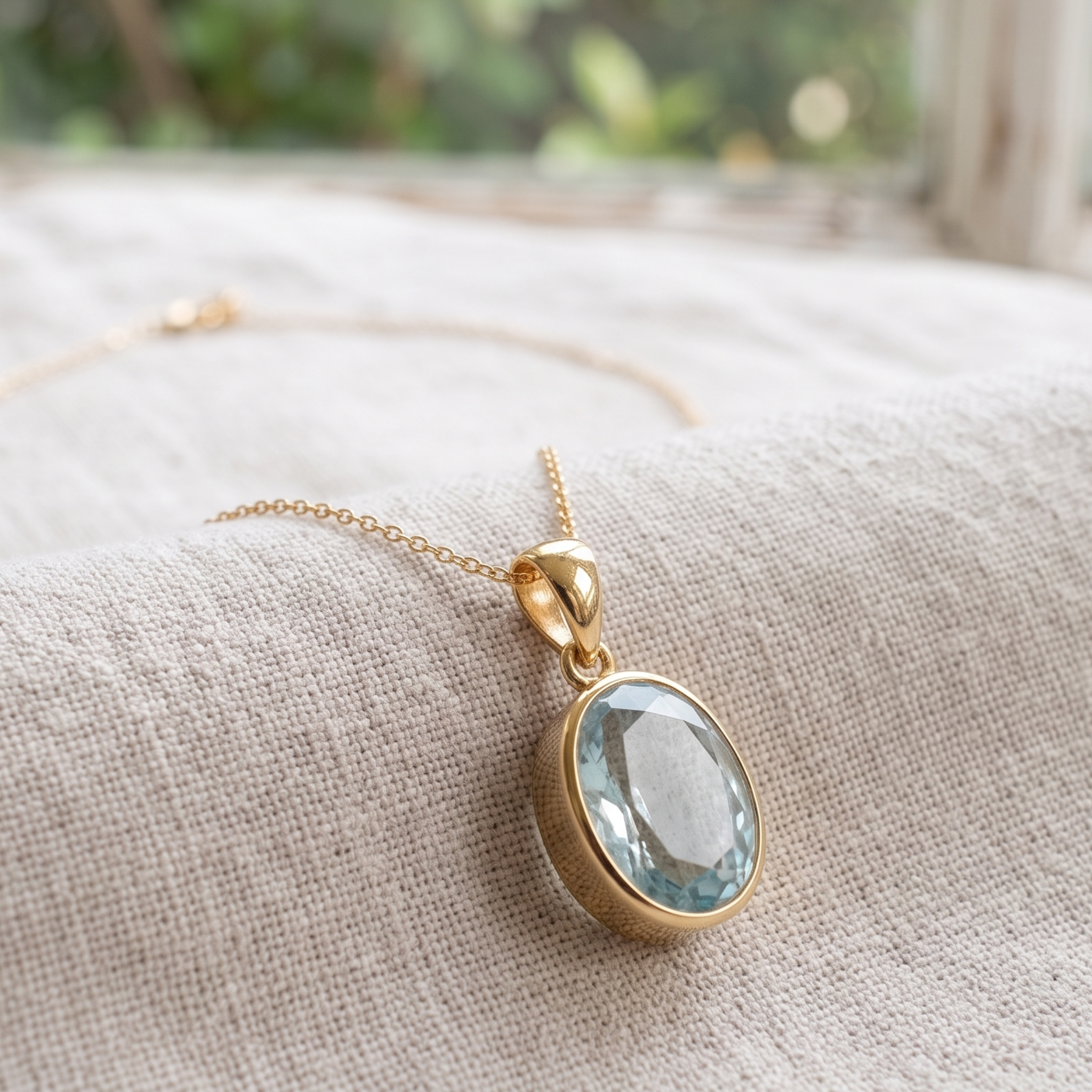 Aurelia 3.47 CT oval solitaire pendant necklace by Kiashaa Jewellery featuring a 12 × 8 mm oval center stone.