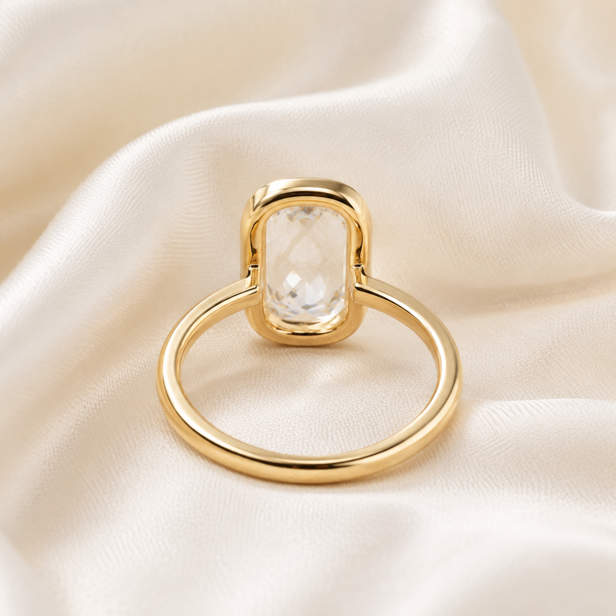3.85 carat oval diamond solitaire ring in 9K 14K and 18K gold