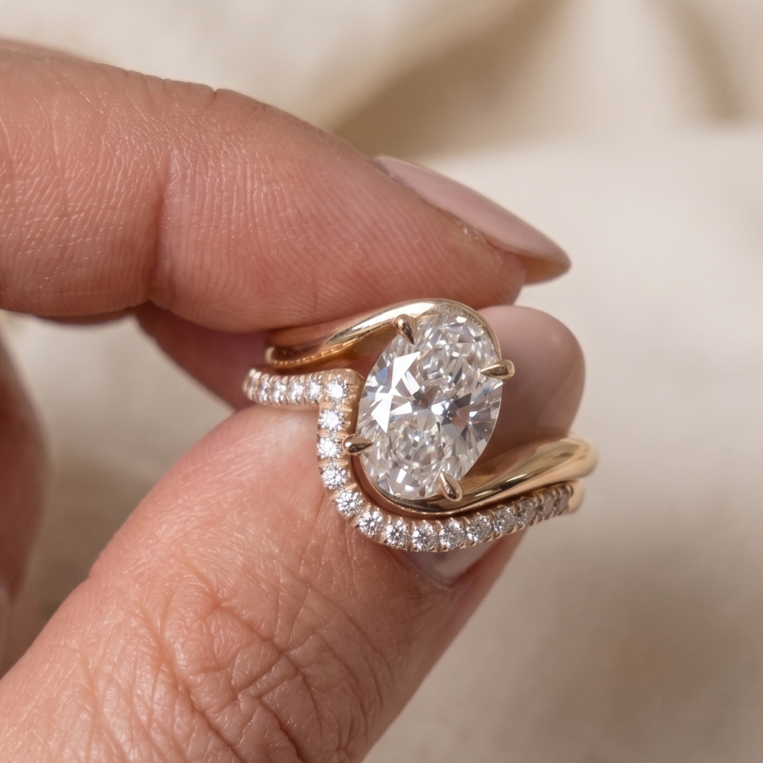 21 diamond bridal ring set available in 9K 14K and 18K gold