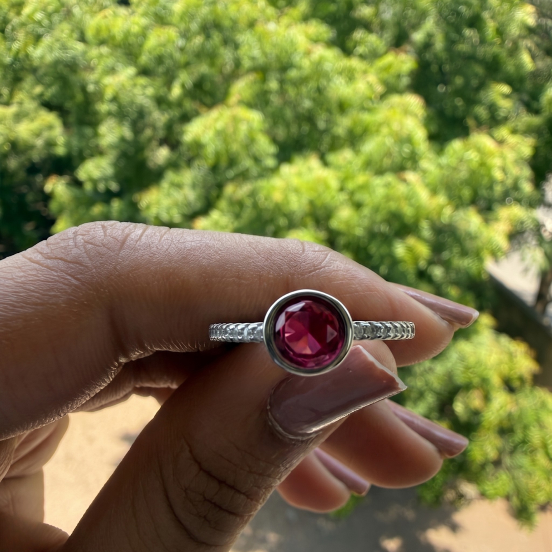 Handcrafted gemstone ring available in 9K, 14K and 18K gold.