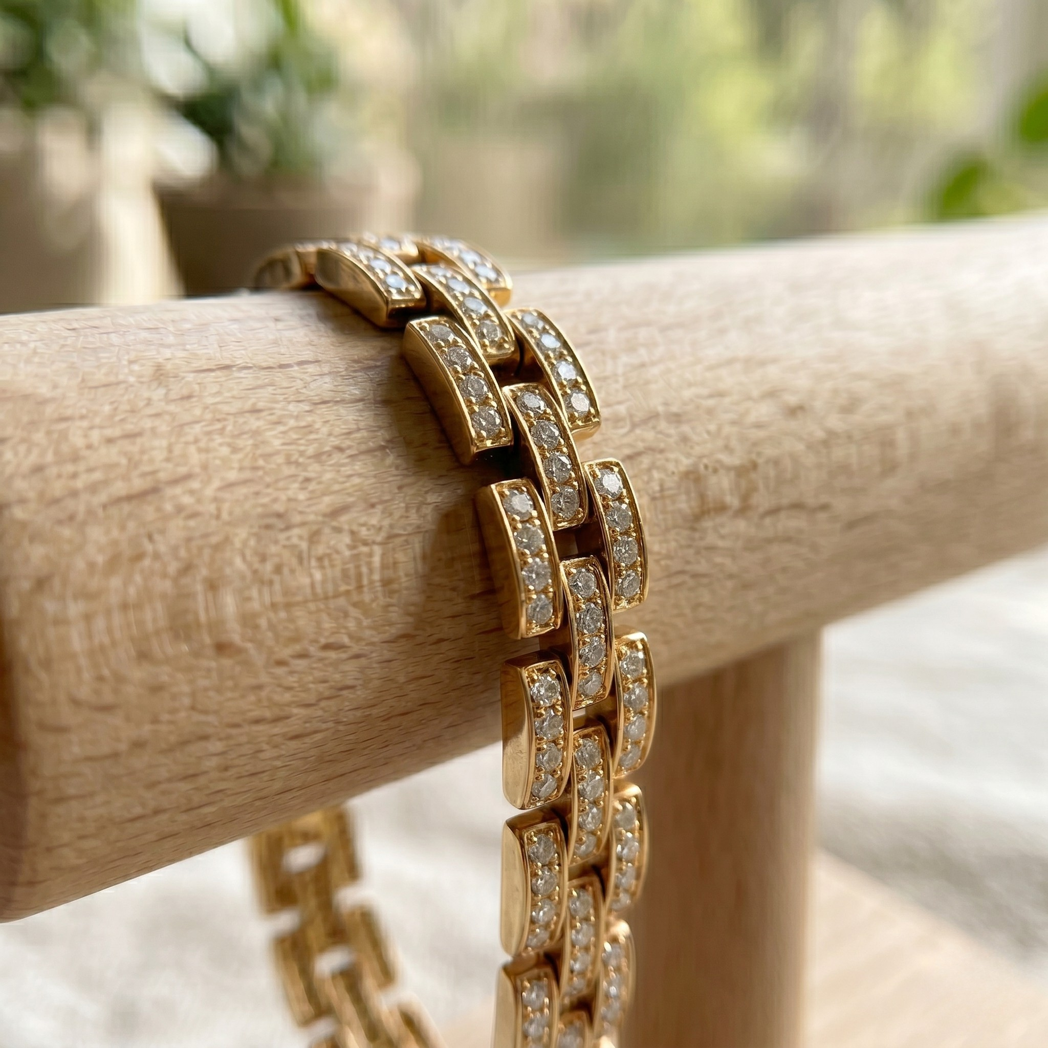 5.51 CTW Round Diamond Wide-Link Men’s Bracelet