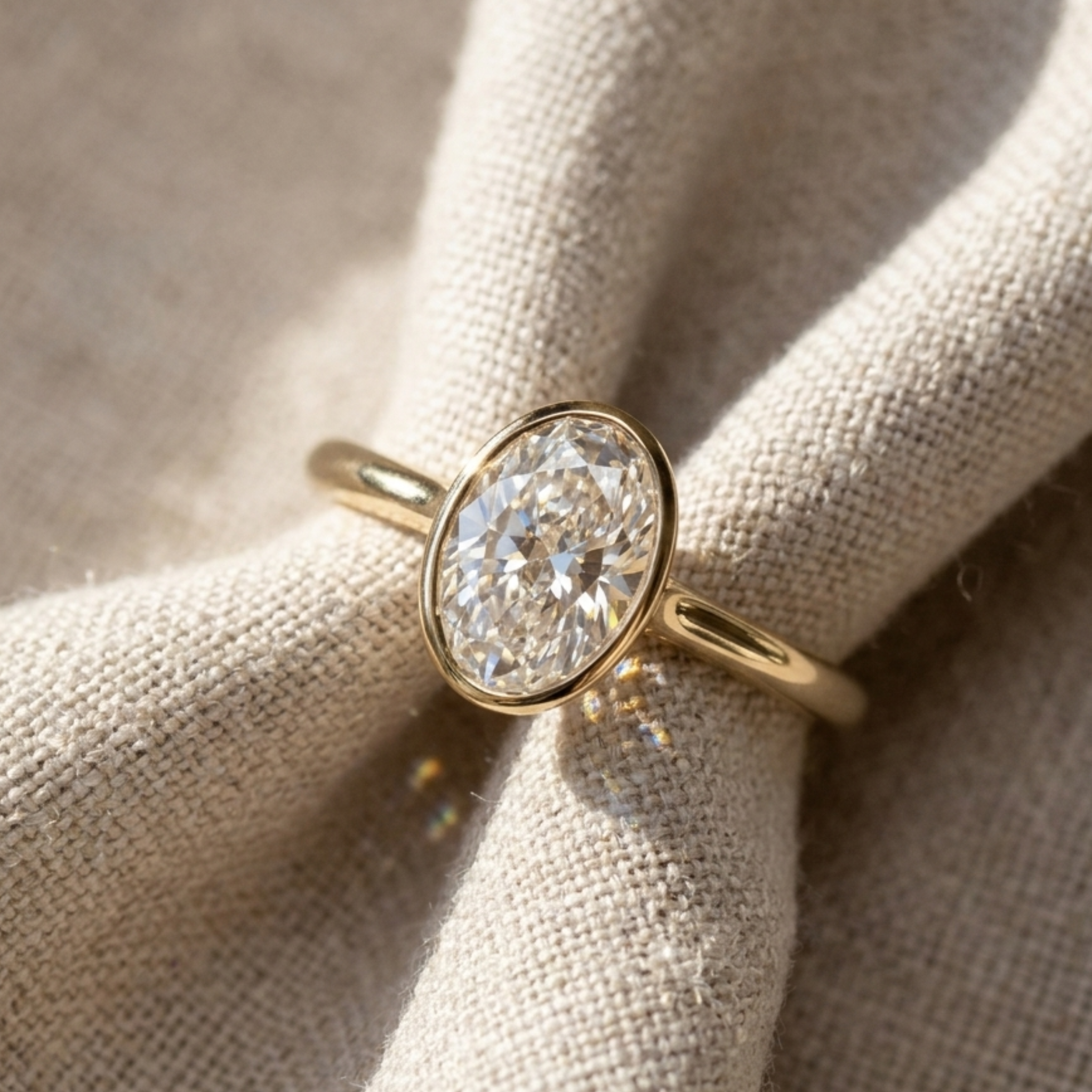 Diamond solitaire ring available in white yellow and rose gold