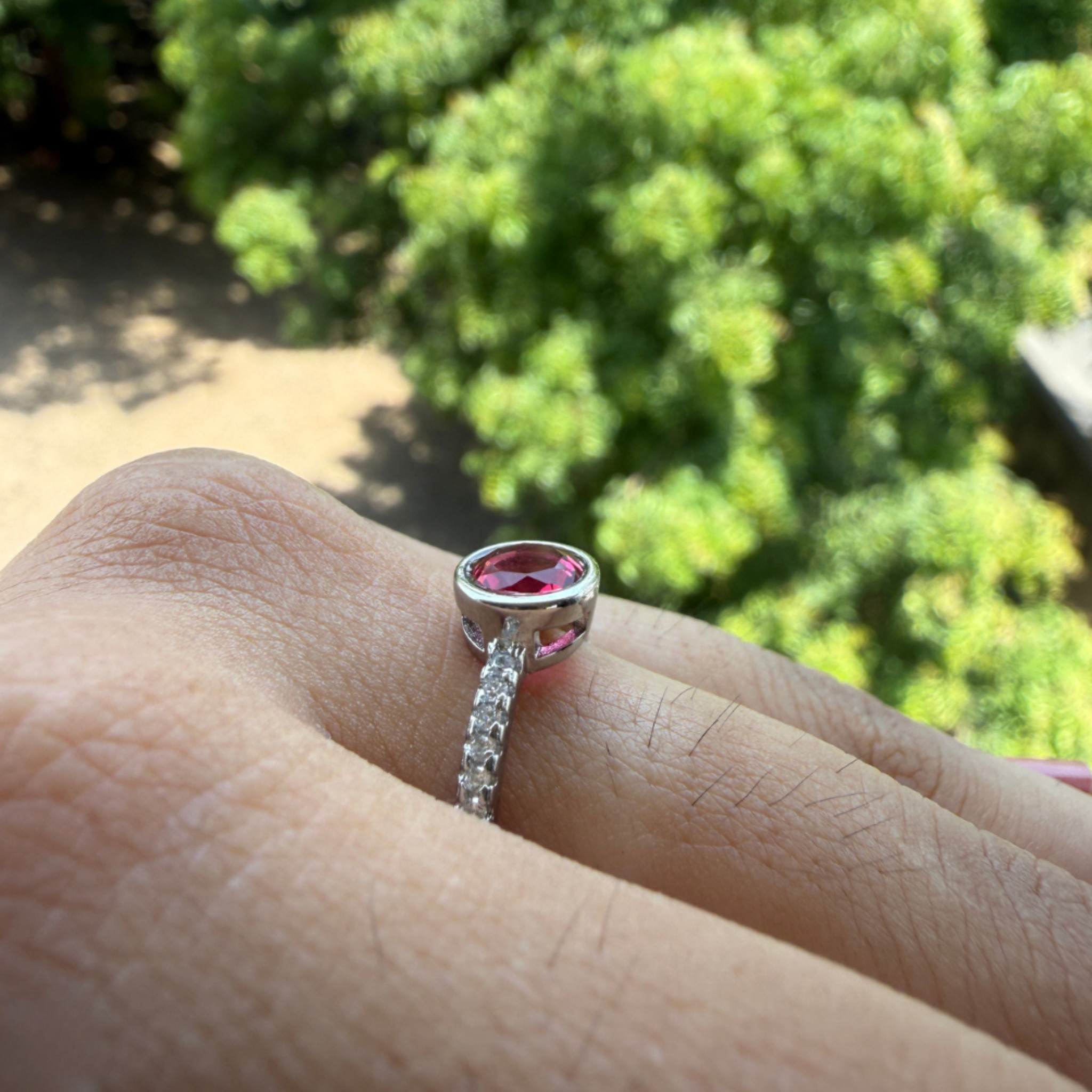 Handcrafted gemstone ring available in 9K, 14K and 18K gold.