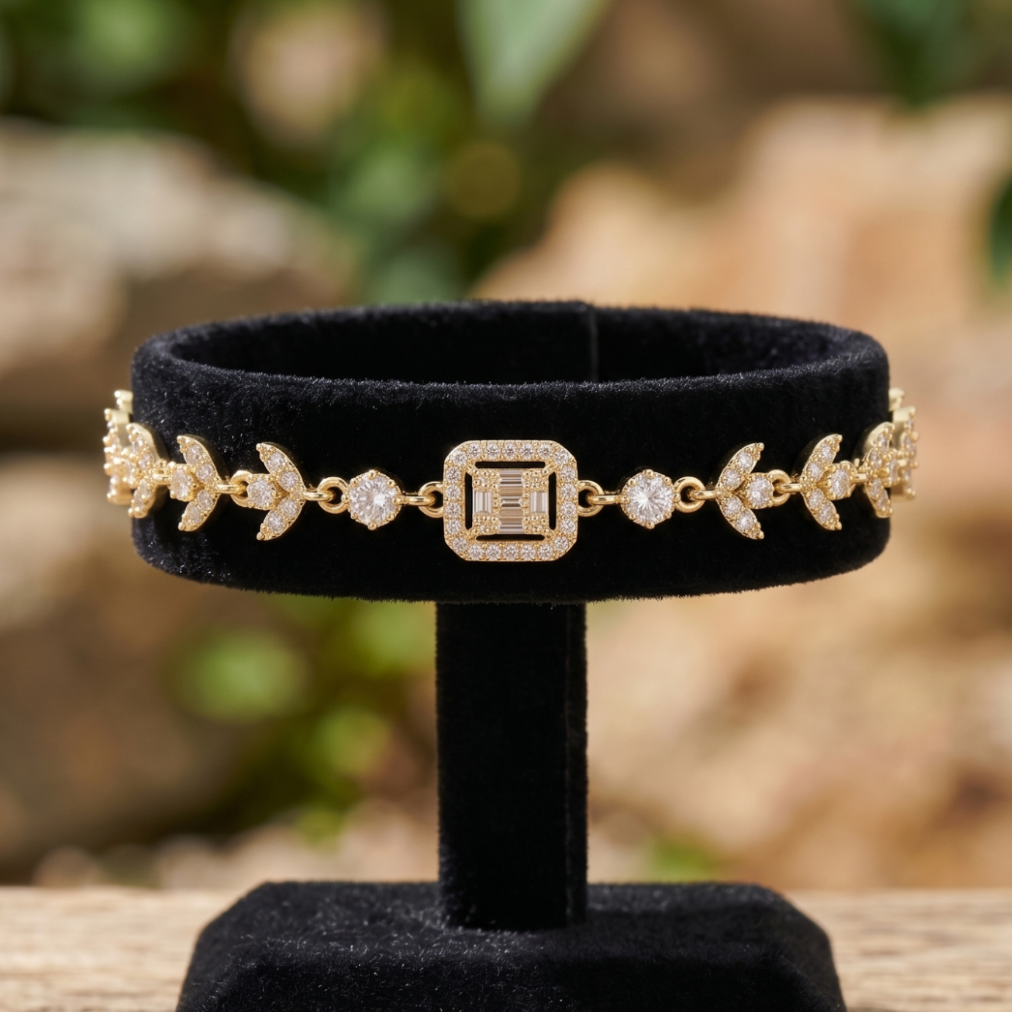 Luxe Petal 4 CT Diamond Link Bracelet