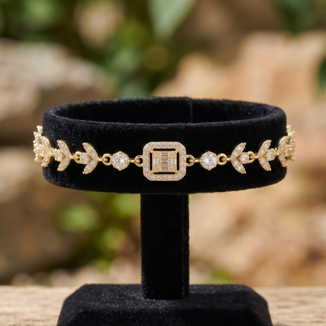 Luxe Petal 4 CT Diamond Link Bracelet