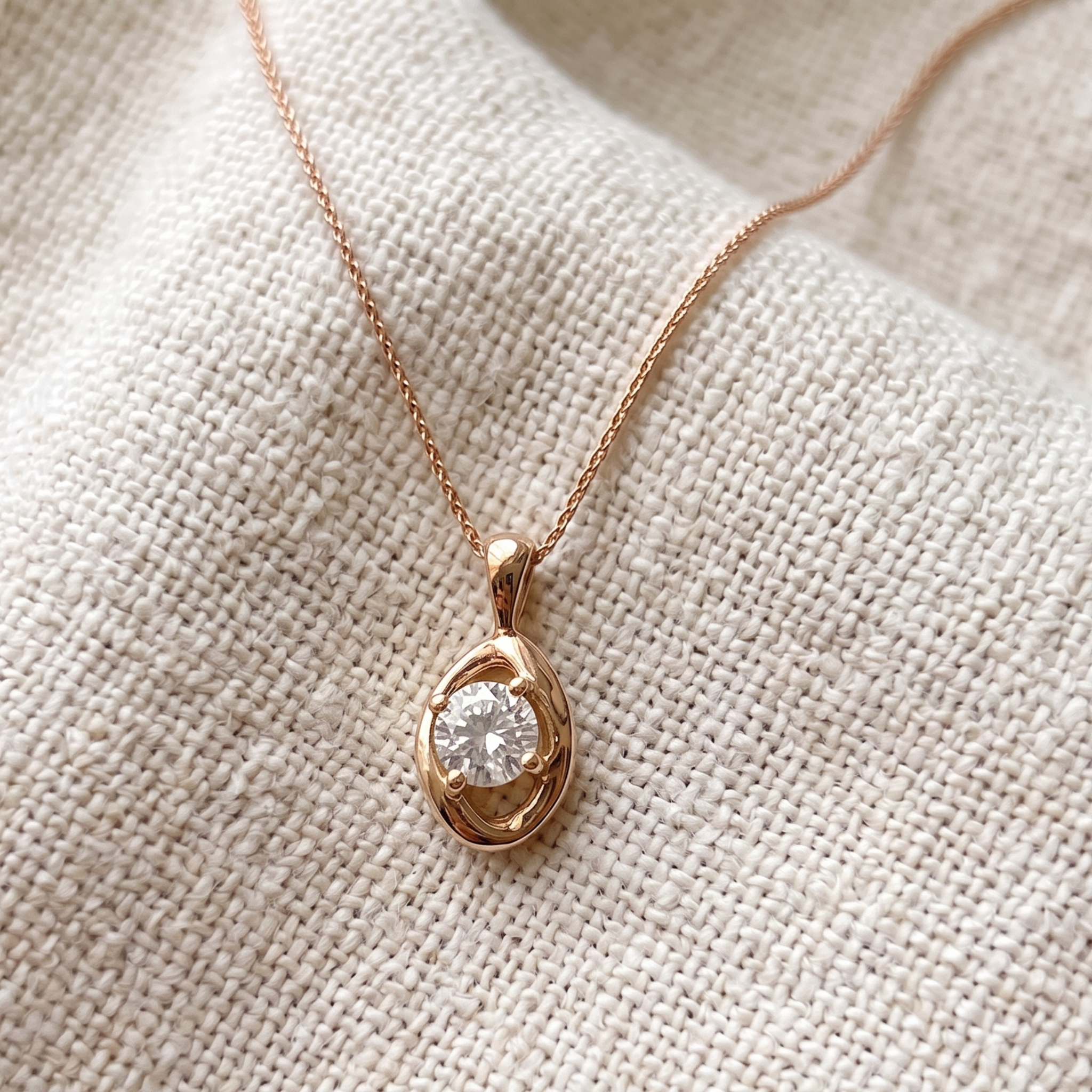 Celestial Orbit 1 CT Round Diamond Solitaire Pendant Necklace in 14K & 18K Gold