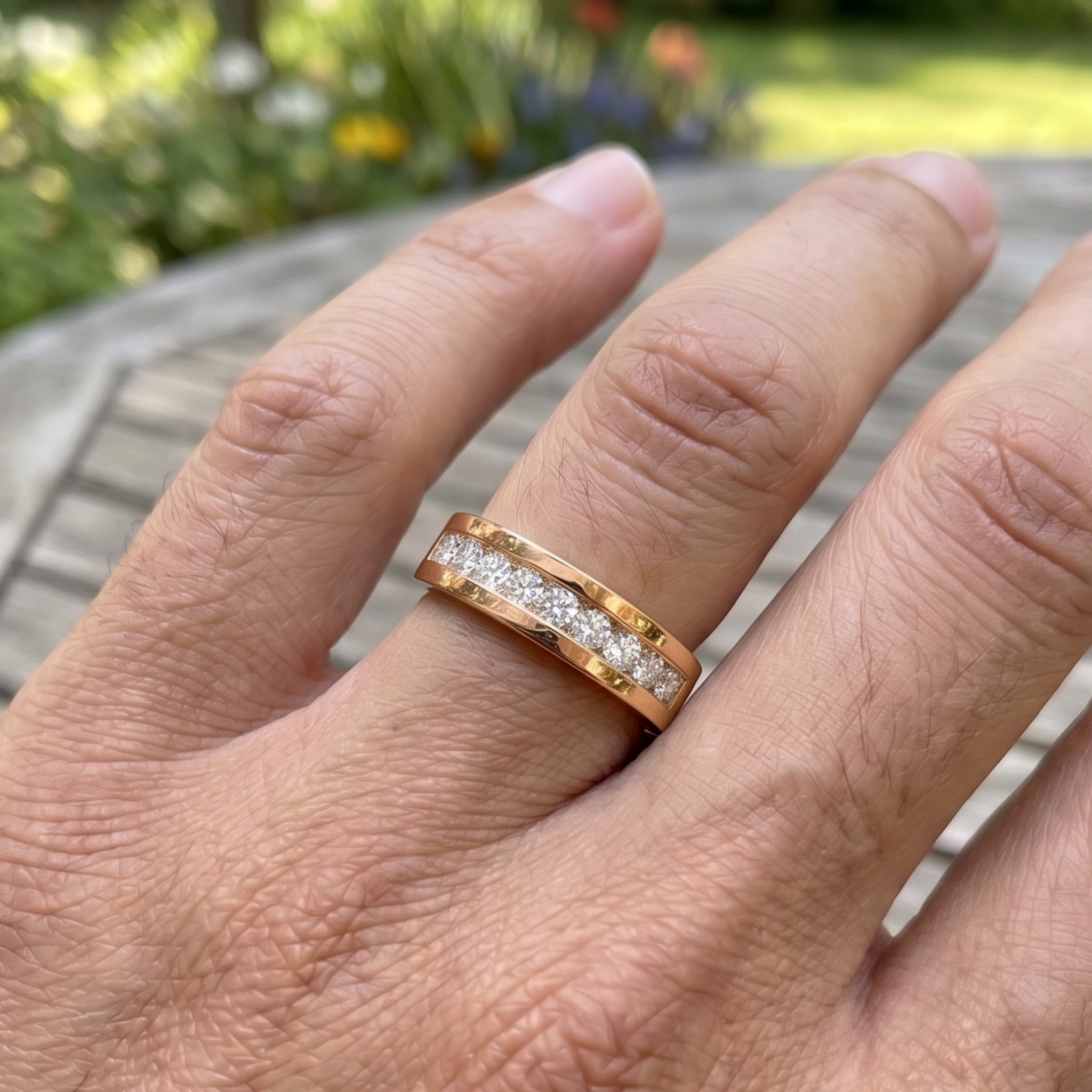 Valor Channel 1 CT Round Diamond Men’s Wedding Band in 9K, 14K & 18K Gold