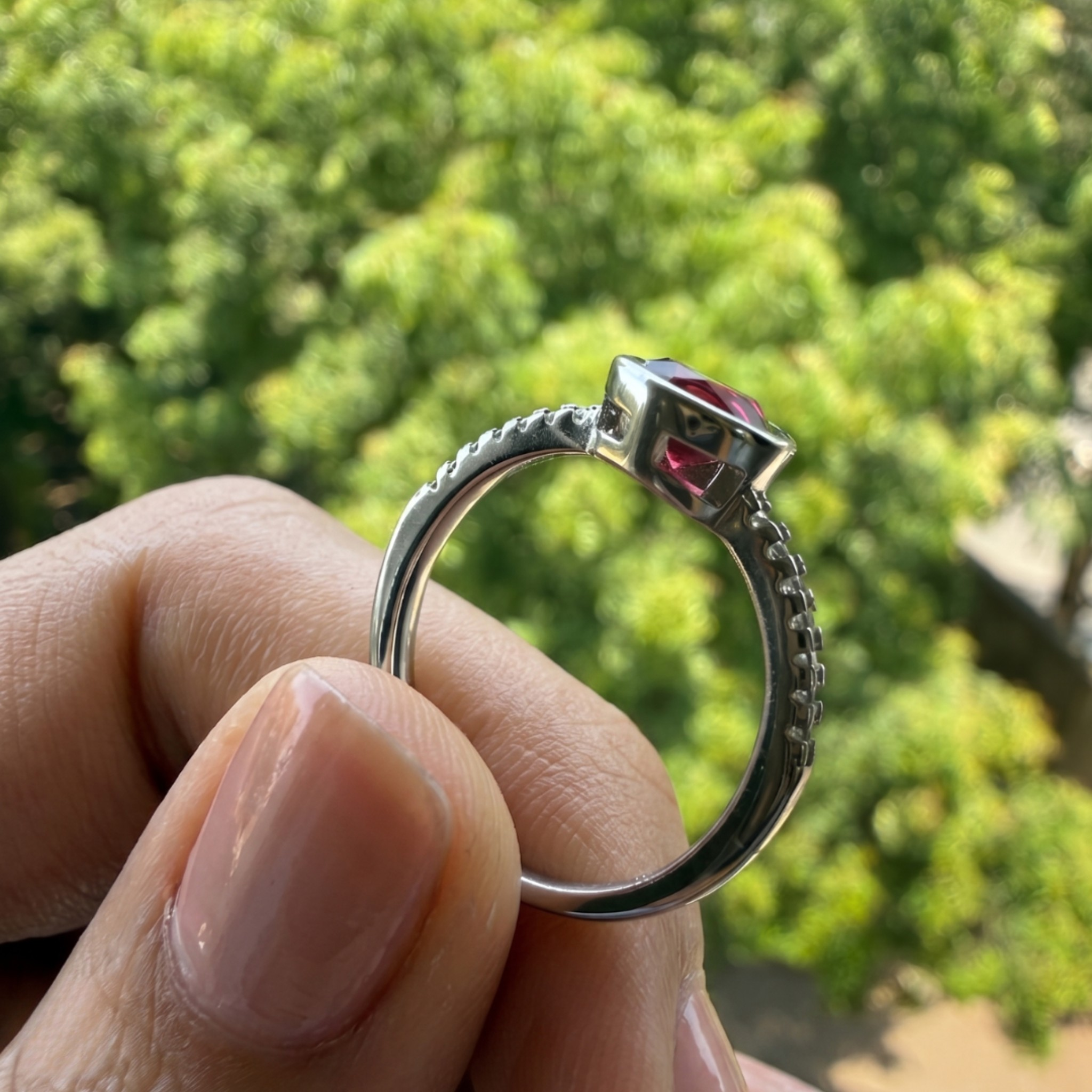 Handcrafted gemstone ring available in 9K, 14K and 18K gold.