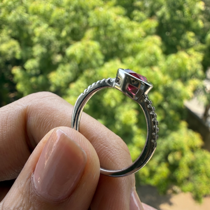 Handcrafted gemstone ring available in 9K, 14K and 18K gold.