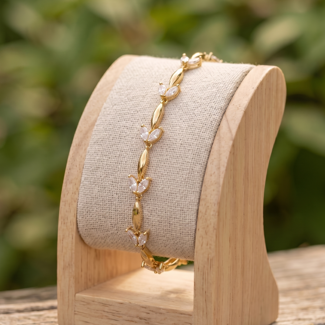 1.12 CTW Marquise Lab-Grown Diamond Leaf Bracelet