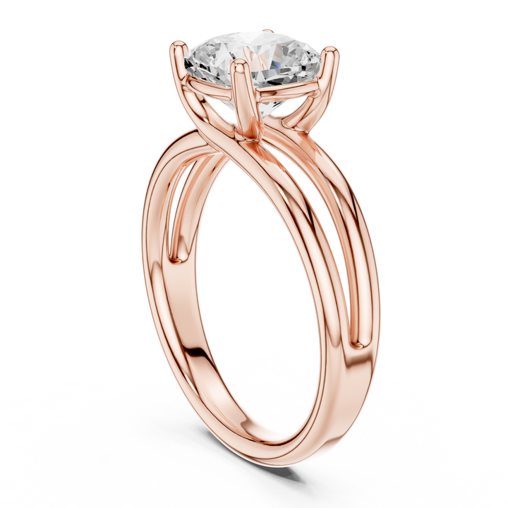 Rose Gold Solitaire Lab-Grown Diamond Engagement Ring | IGI Certified | Kiashaa Jewellery