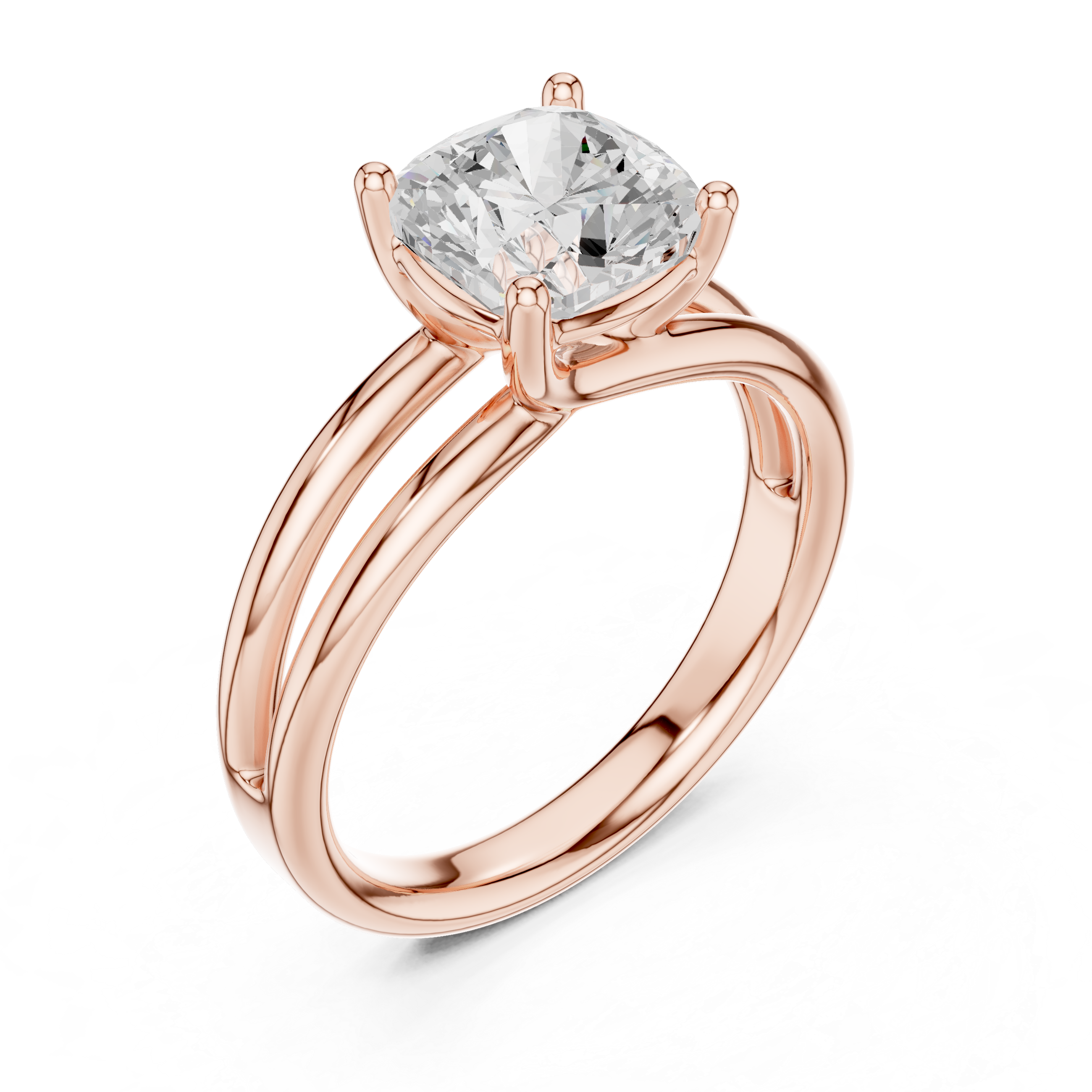 Rose Gold Solitaire Lab-Grown Diamond Engagement Ring | IGI Certified | Kiashaa Jewellery