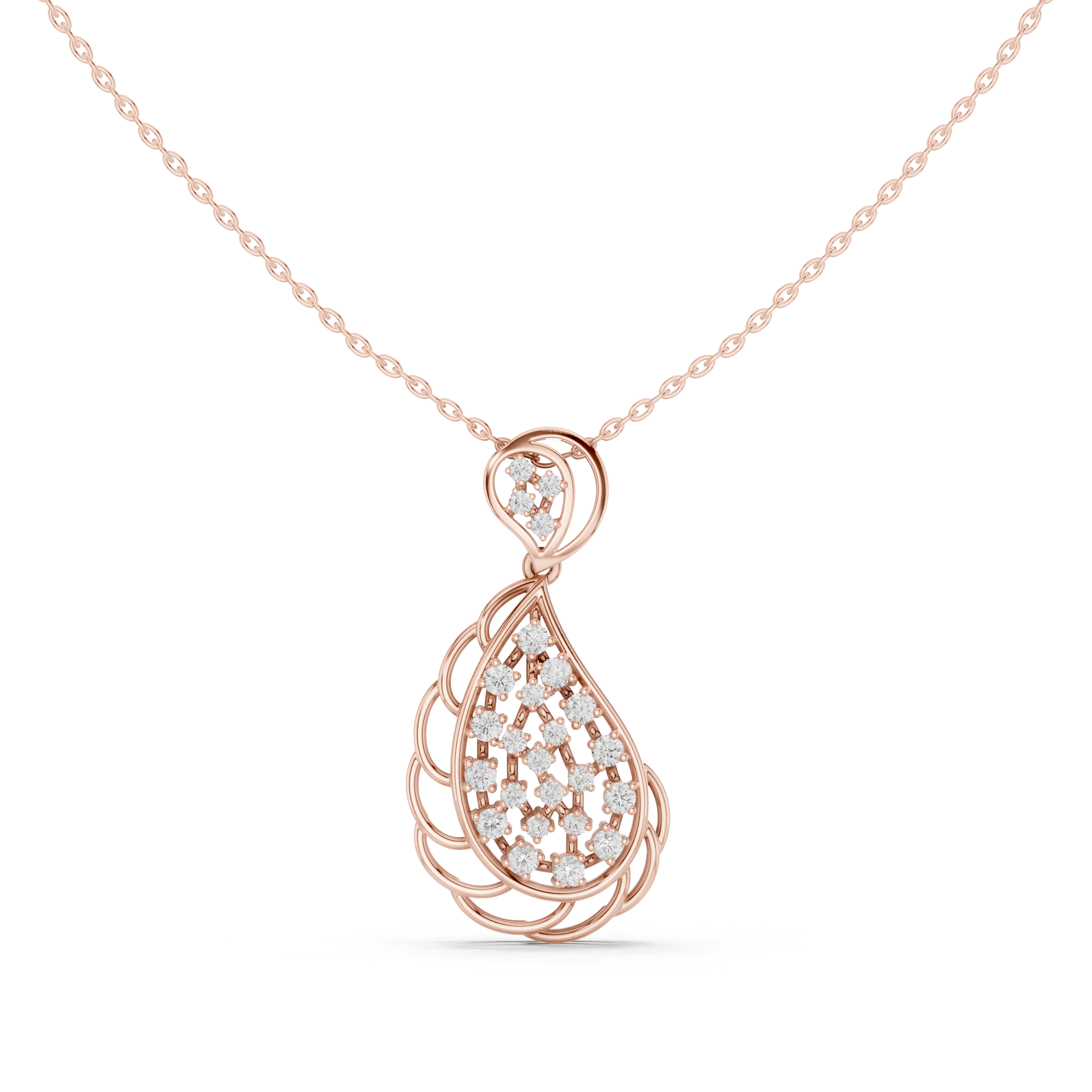 Teardrop Lab-Grown Diamond Pendant in 14K/18K Gold