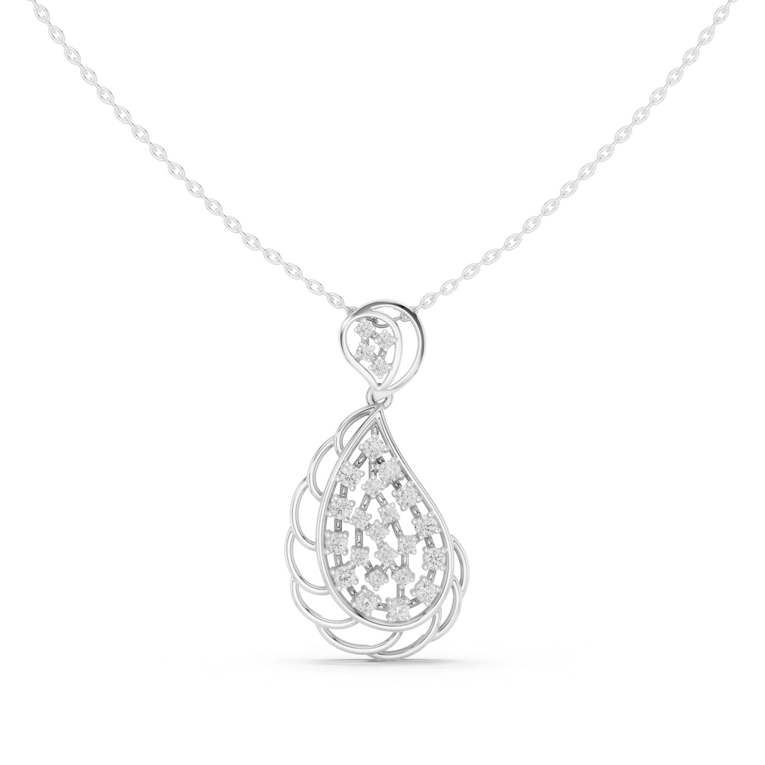 Teardrop Lab-Grown Diamond Pendant in 14K/18K Gold