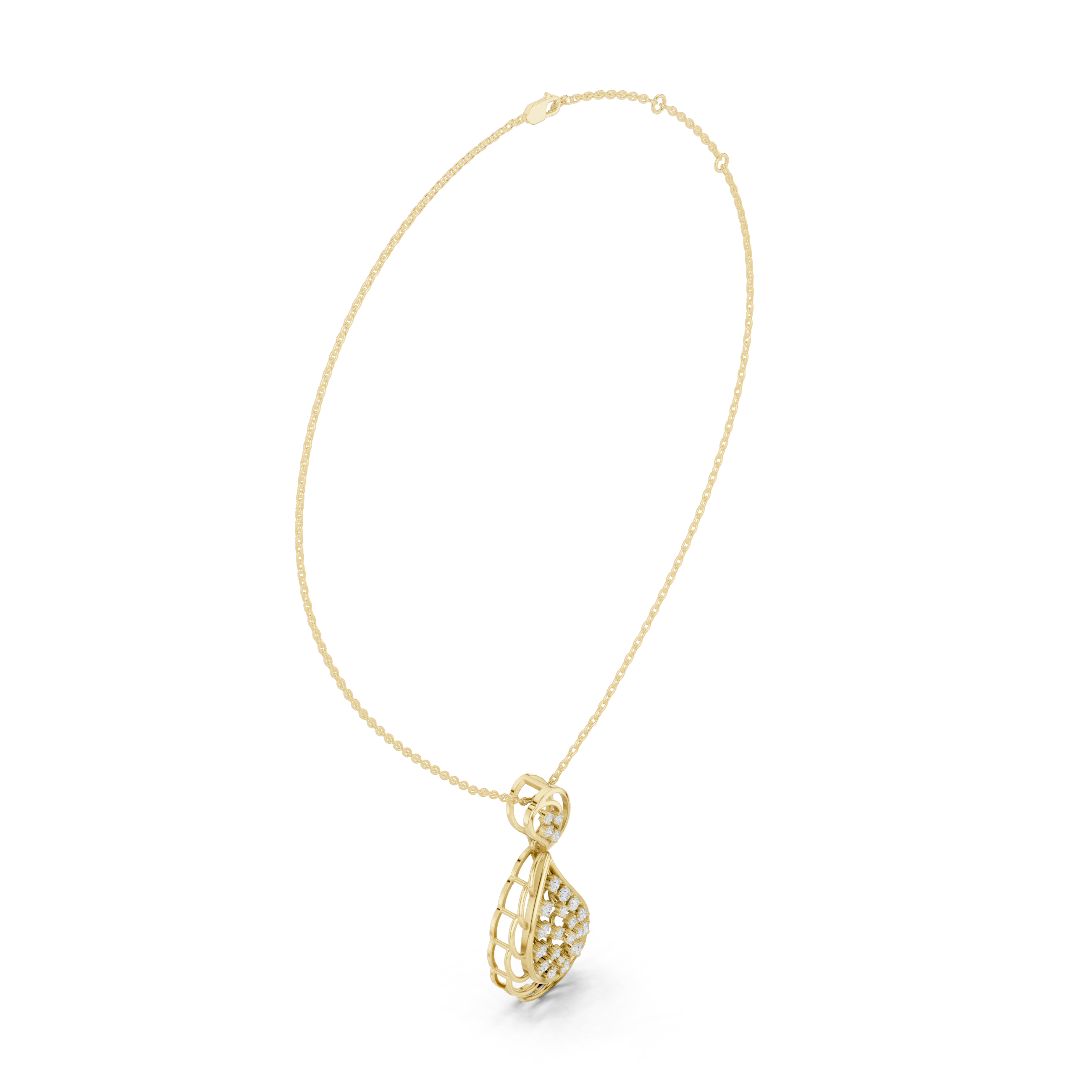 Teardrop Lab-Grown Diamond Pendant in 14K/18K Gold