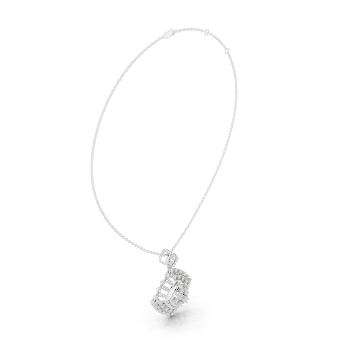 Geometric Lab-Grown Diamond Pendant in 14K/18K Gold