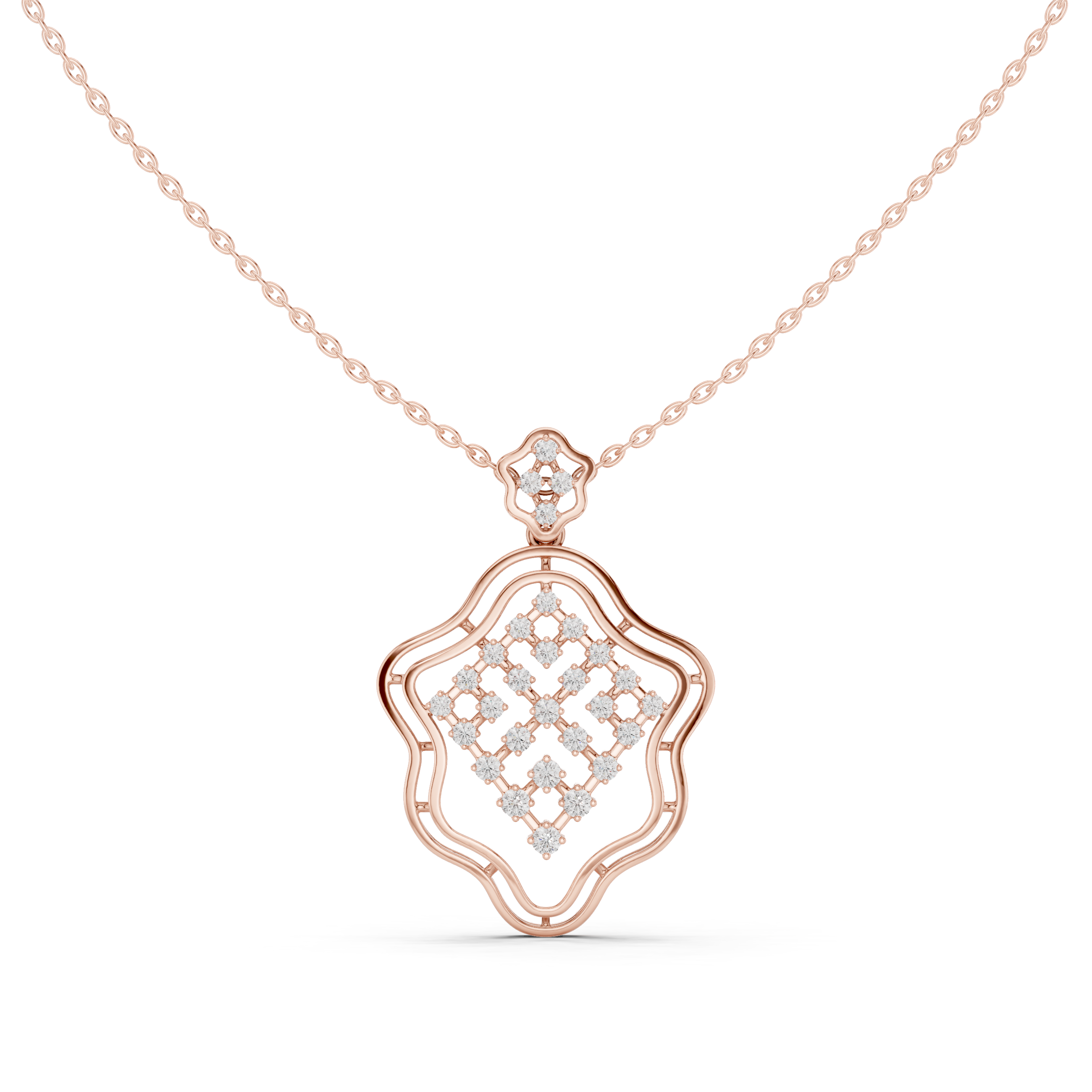 Elegant Lab-Grown Diamond Pendant in 14K/18K Gold
