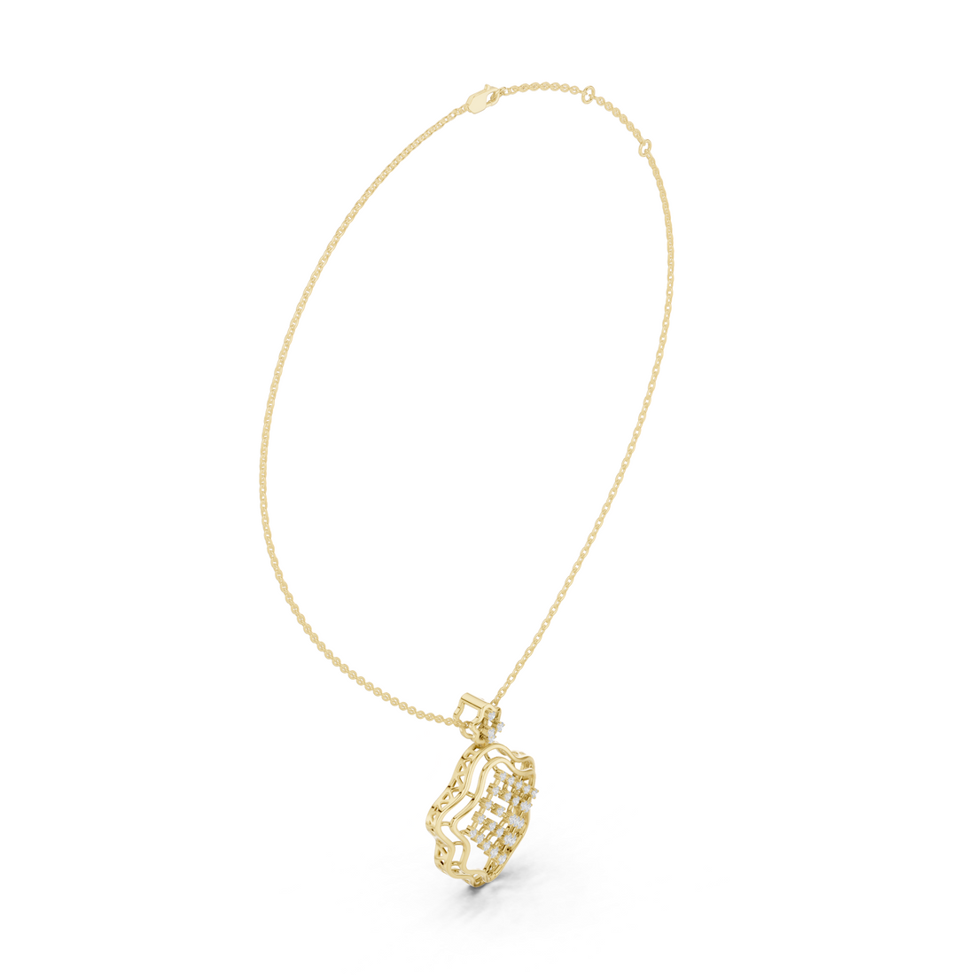 Elegant Lab-Grown Diamond Pendant in 14K/18K Gold