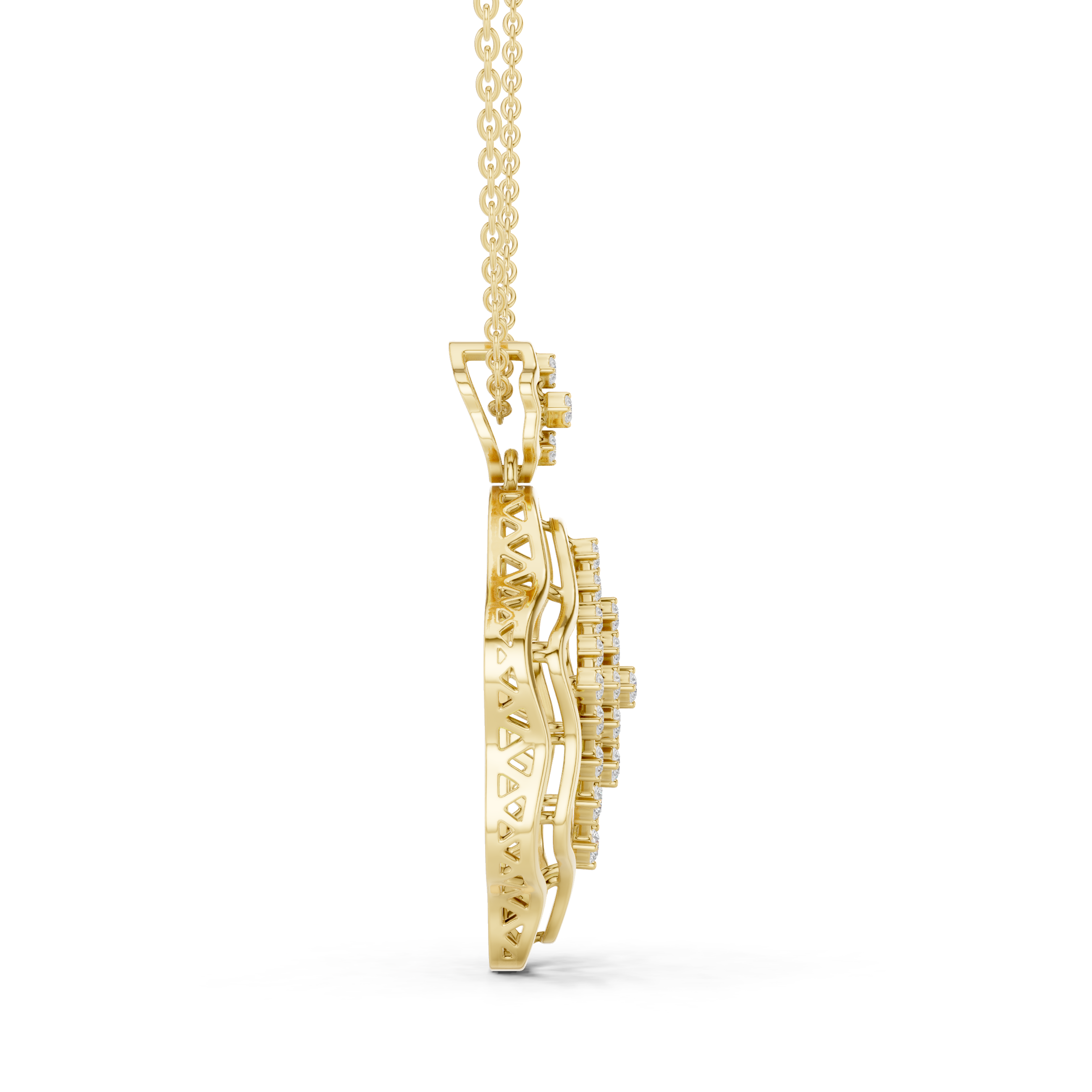 Elegant Lab-Grown Diamond Pendant in 14K/18K Gold