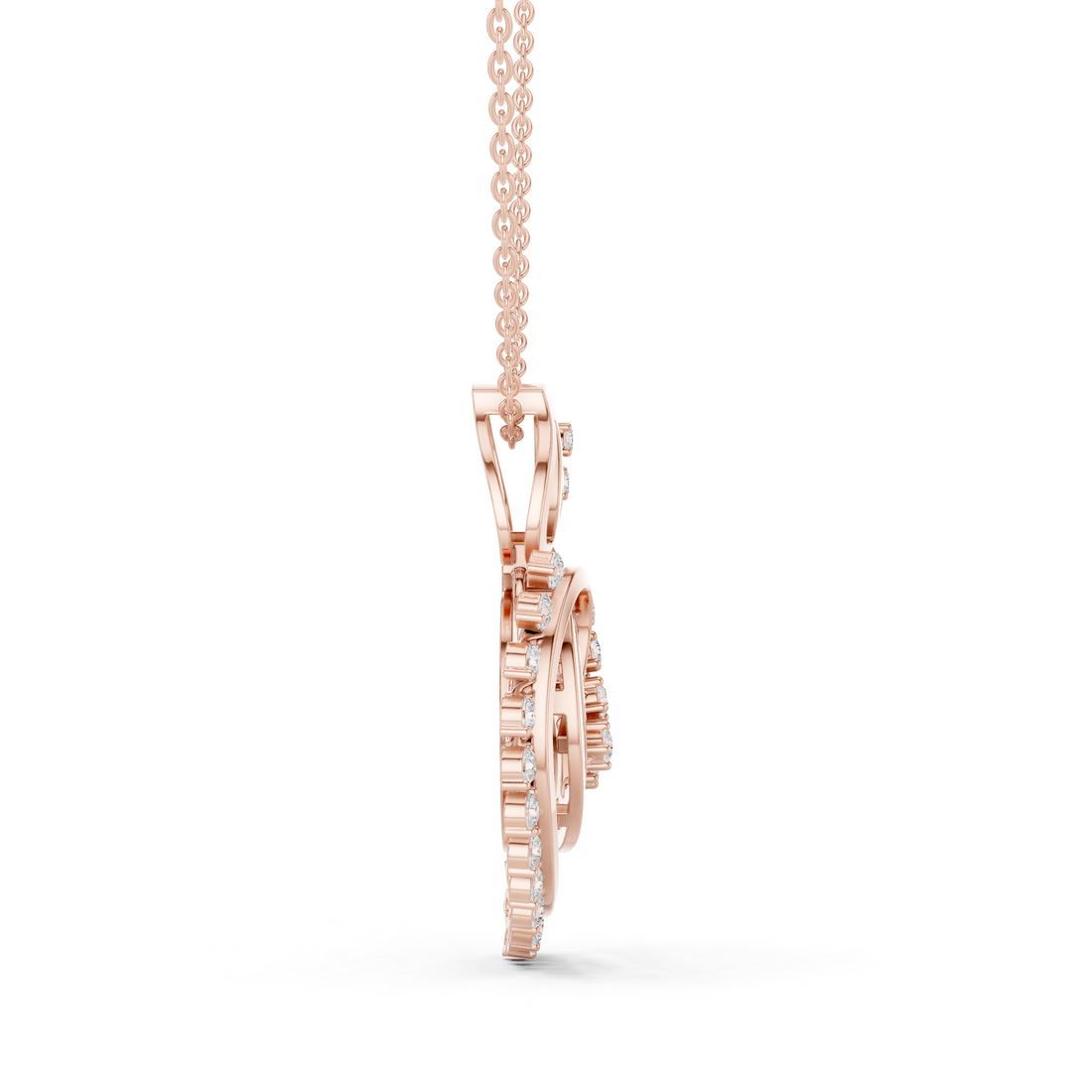 Elegant Heart-Shaped Diamond Pendant | 14K & 18K Gold | IGI Certified