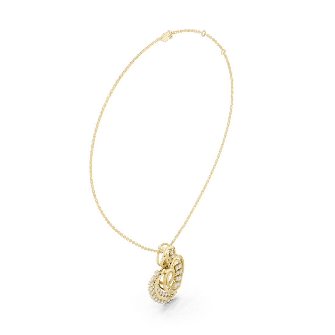 Elegant Heart-Shaped Diamond Pendant | 14K & 18K Gold | IGI Certified