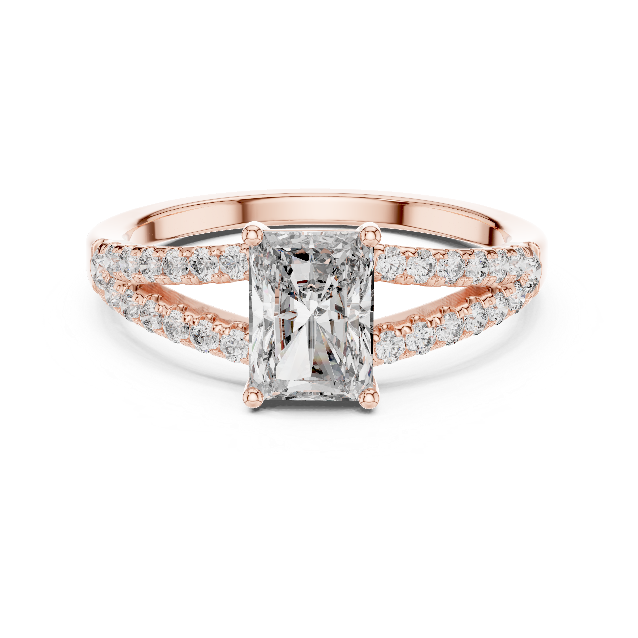 Rose Gold Lab-Grown Diamond Halo Engagement Ring | IGI Certified | Kiashaa Jewellery