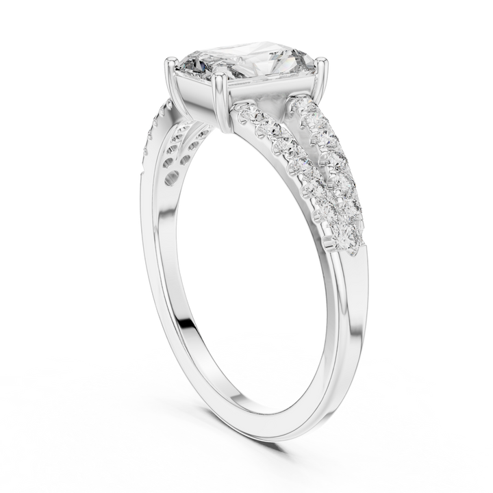 Rose Gold Lab-Grown Diamond Halo Engagement Ring | IGI Certified | Kiashaa Jewellery