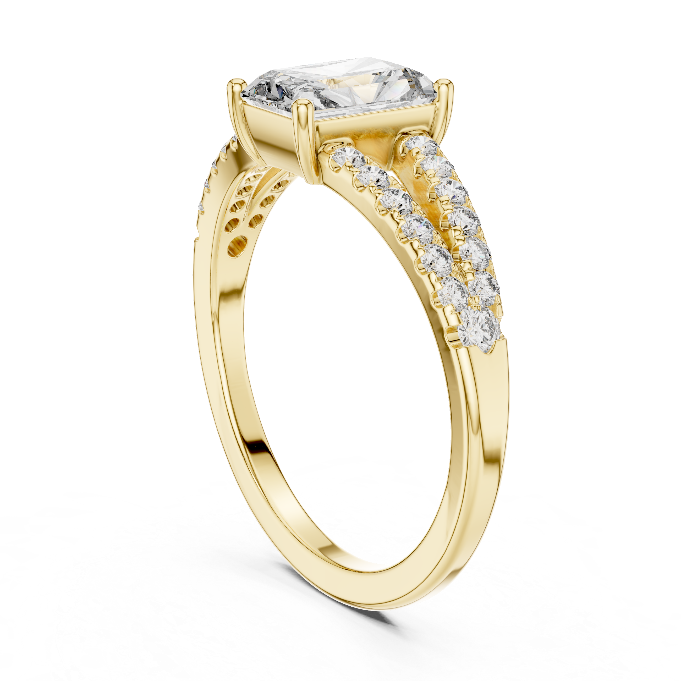 Rose Gold Lab-Grown Diamond Halo Engagement Ring | IGI Certified | Kiashaa Jewellery