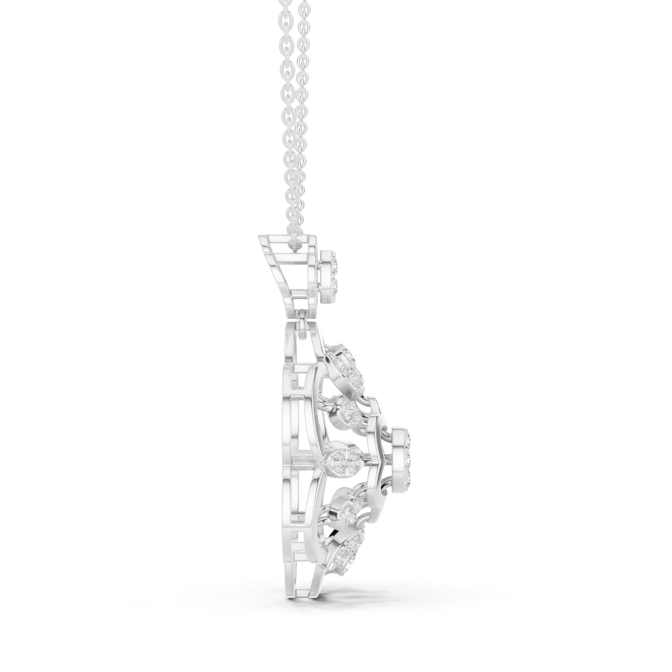 Floral Lab-Grown Diamond Pendant in 14K/18K Gold