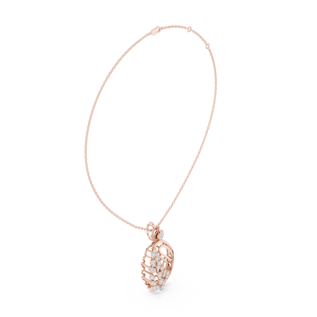 Paisley Leaf Diamond Pendant | 14K & 18K Gold | IGI Certified