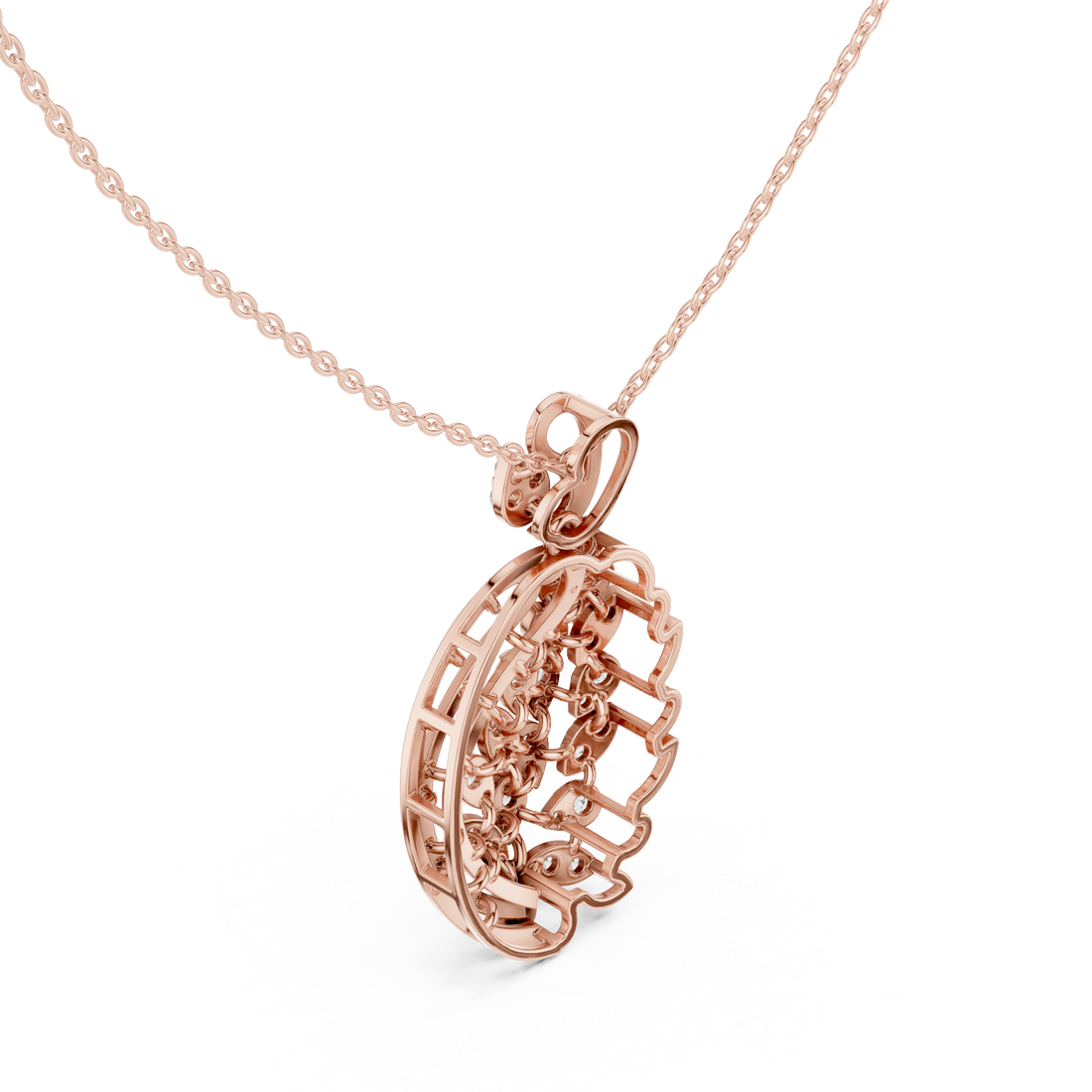Paisley Leaf Diamond Pendant | 14K & 18K Gold | IGI Certified